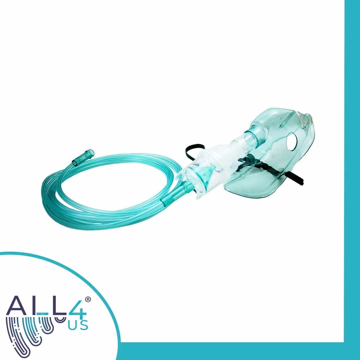 ALL4US® Kit ricambi per aerosol universale per adulti con maschera, ampolla, tubo 2.1m, filtro e accessori per nebulizzatore