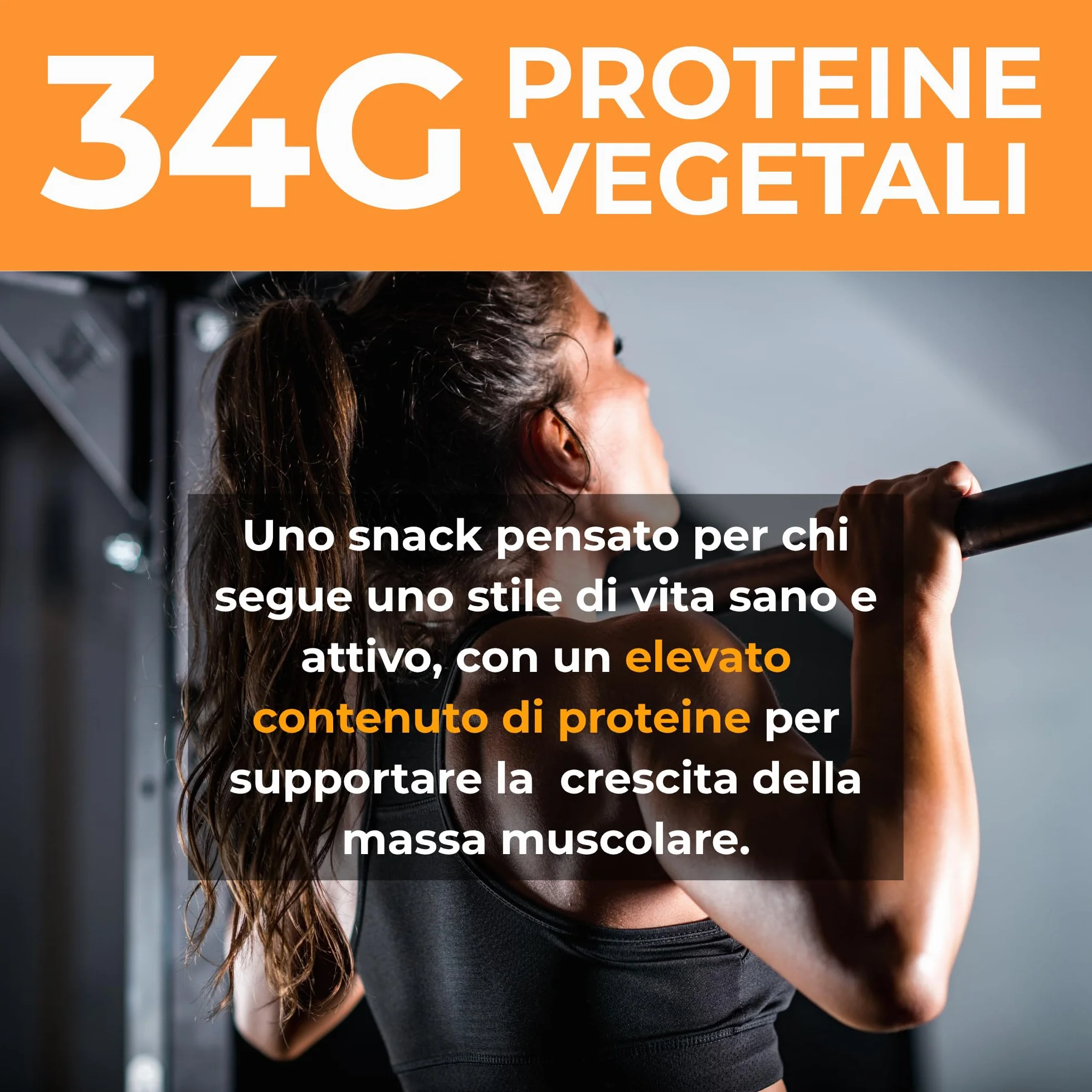 Protein Snack - Golose Patatine Proteiche con 34% di Proteine, Patatine Senza Glutine, Senza Zuccheri Aggiunti e Olio di Palma, Gusto Burro di Arachidi, Ideale per Spuntino Fit, Vegan, 6x50g