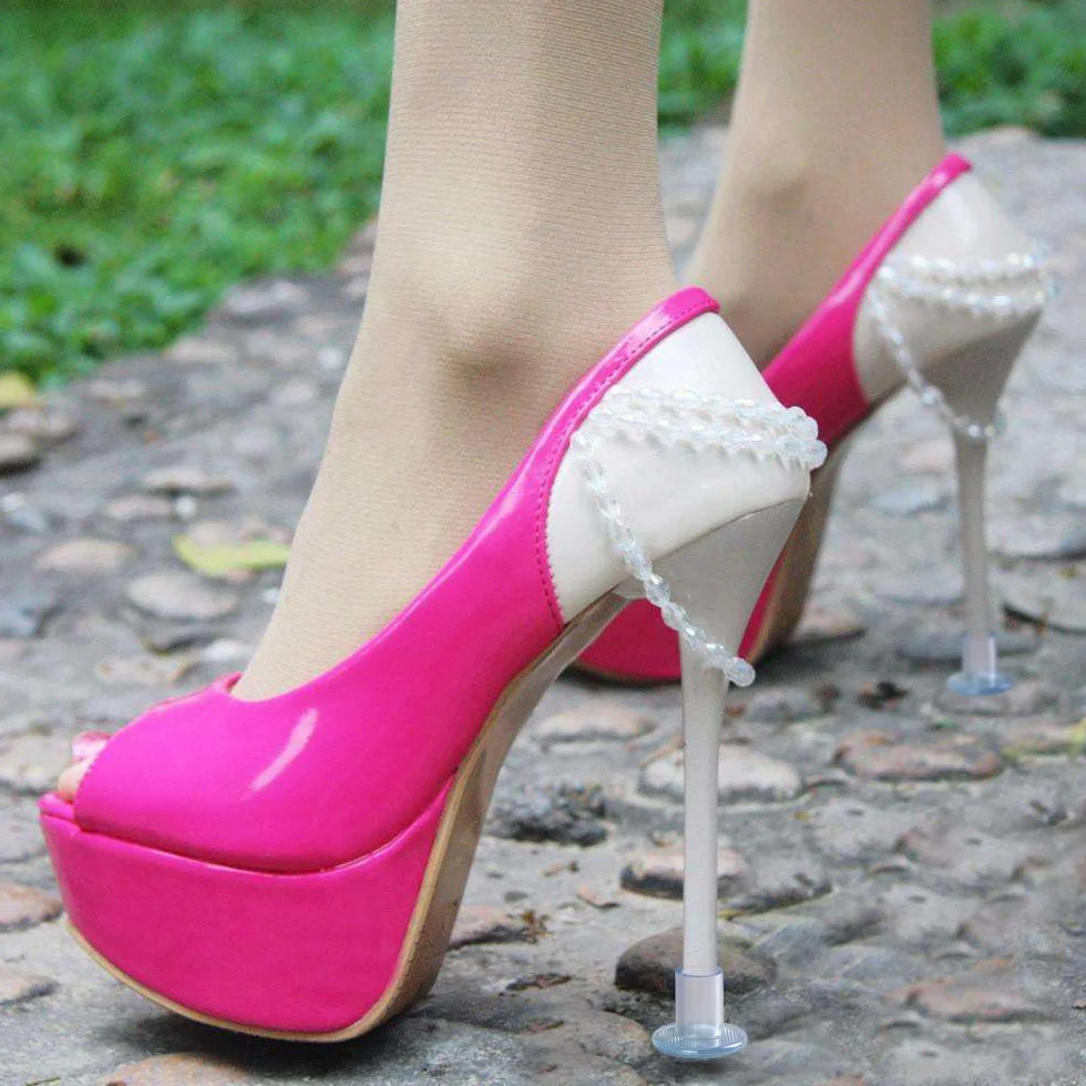Proteggi Tacchi Heel Protectors Stoppers per Gare Matrimoni Occasioni Formali Transparent