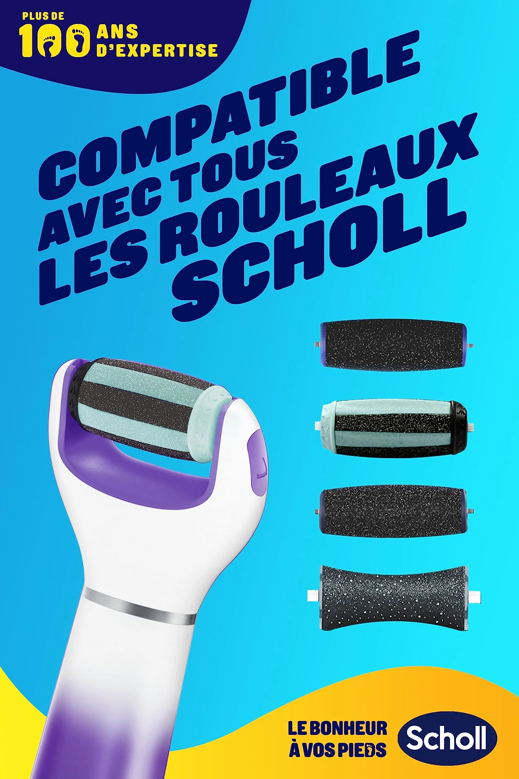 Scholl Velvet Smooth Express Pedi Estrattore corneale elettrico con rullo extra resistente