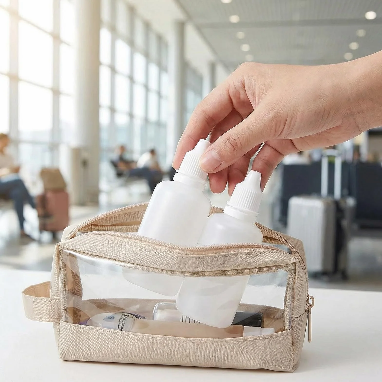 24 Pz 50ml Vuoto di plastica collirio Bottiglia/flacone contagocce/Bottiglie di scarico - con anello di tenuta - Contenitore di flaconi per cosmetici - Ottimo per confezione da viaggio