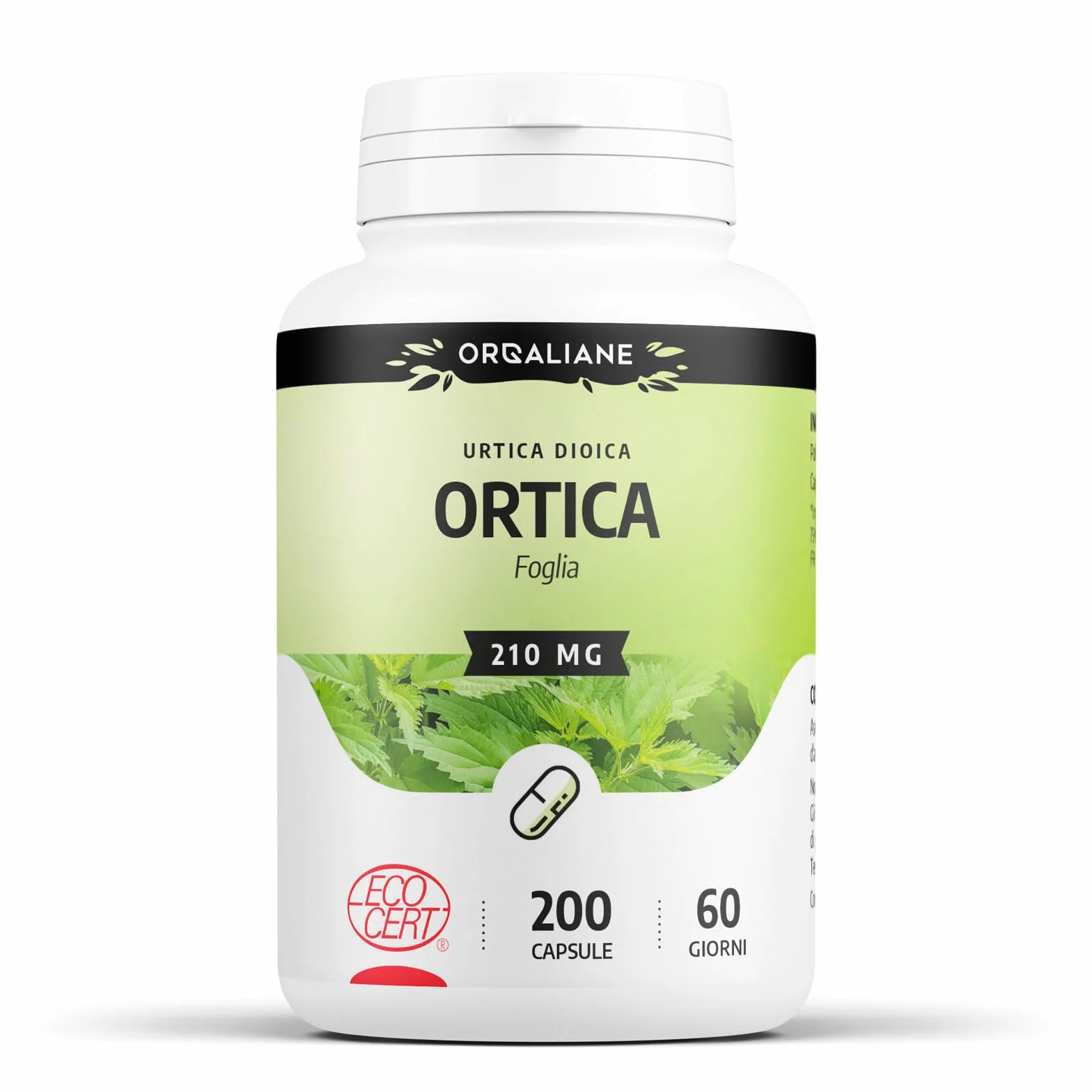 Ortica Foglia Biologica 210mg 200 kapsułek