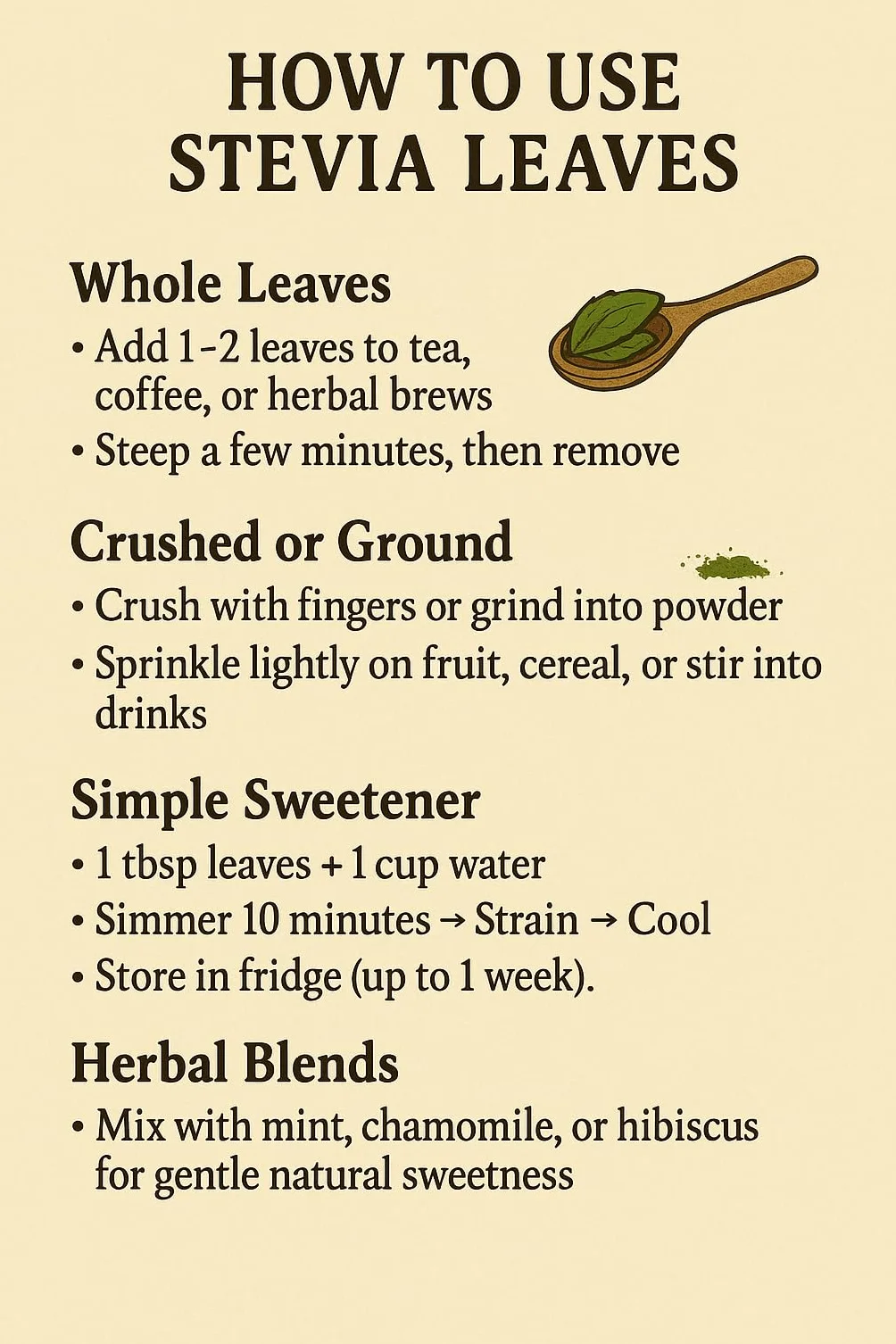 Stevia Rebaudiana Foglie Intere Tè Erbe Secca 300g