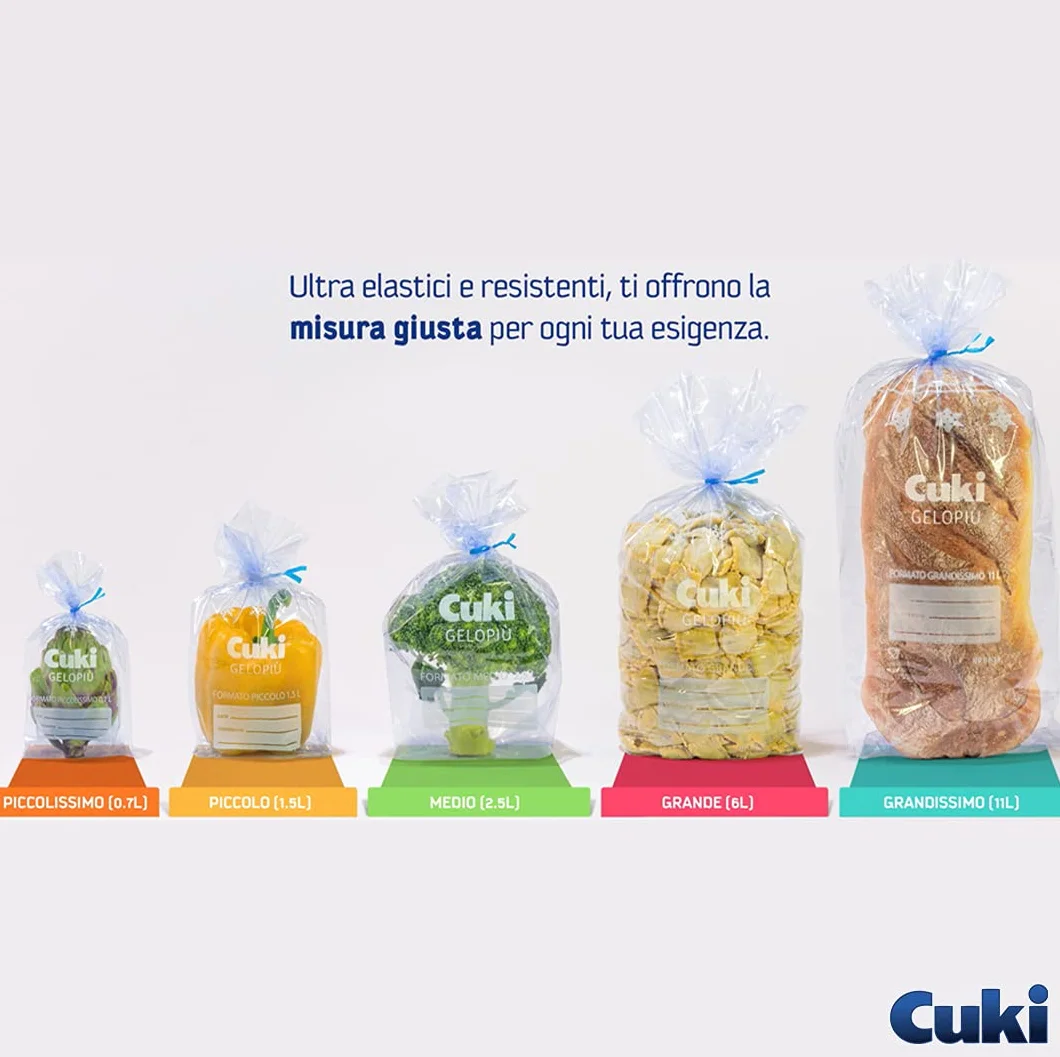 Cuki Gelopiù Sacchetti Freezer 7 Strati 17 x 22 cm 0,7 L 160 Pezzi