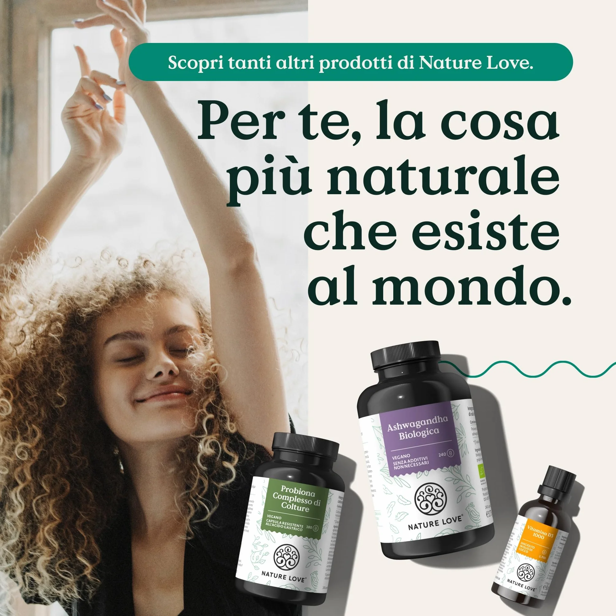 NATURE LOVE® Lions Mane (Hericium Erinaceus) - 180 capsule - Alto dosaggio, 1500mg/dose giornaliera - 30% di polisaccaridi e 5% di beta glucani - Vegano, testato in laboratorio e made in Germany