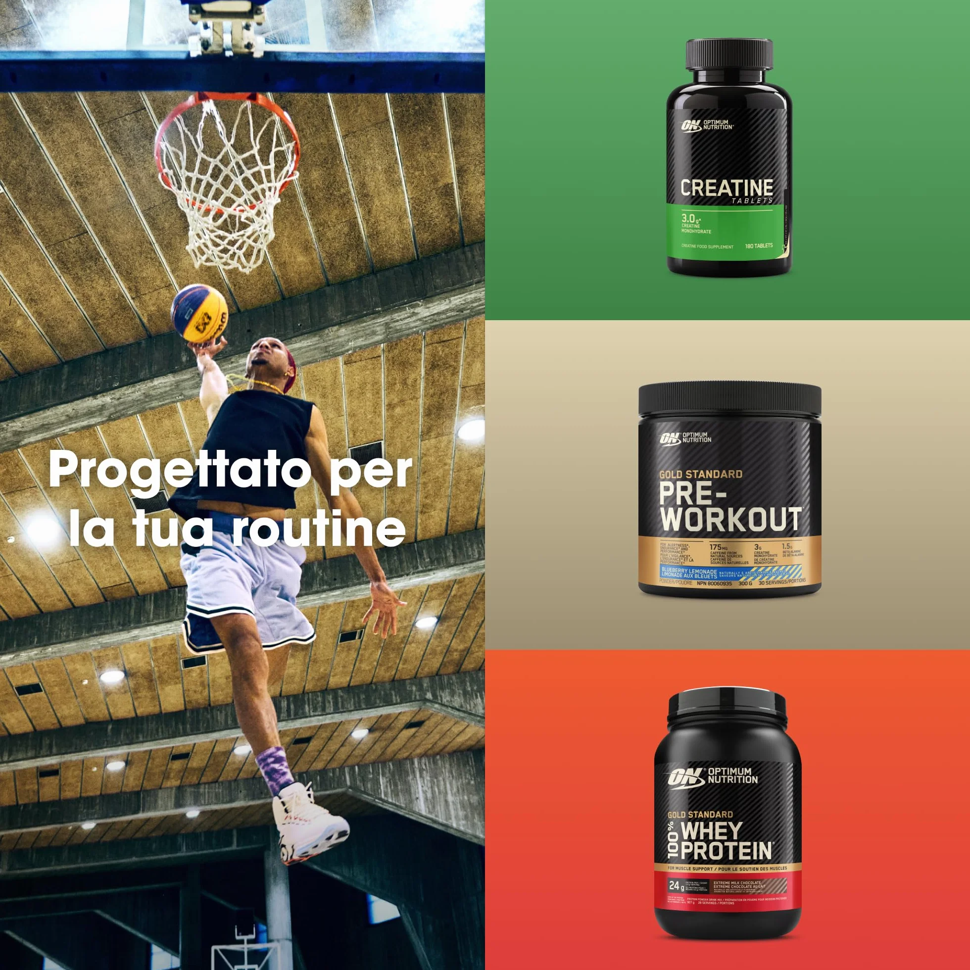 Optimum Nutrition Creatine Tablets – 3 g di Creatina Monoidrato per Porzione per Supportare le Prestazioni Durante l’Allenamento ad Alta Intensità – 60 Porzioni (180 Compresse)