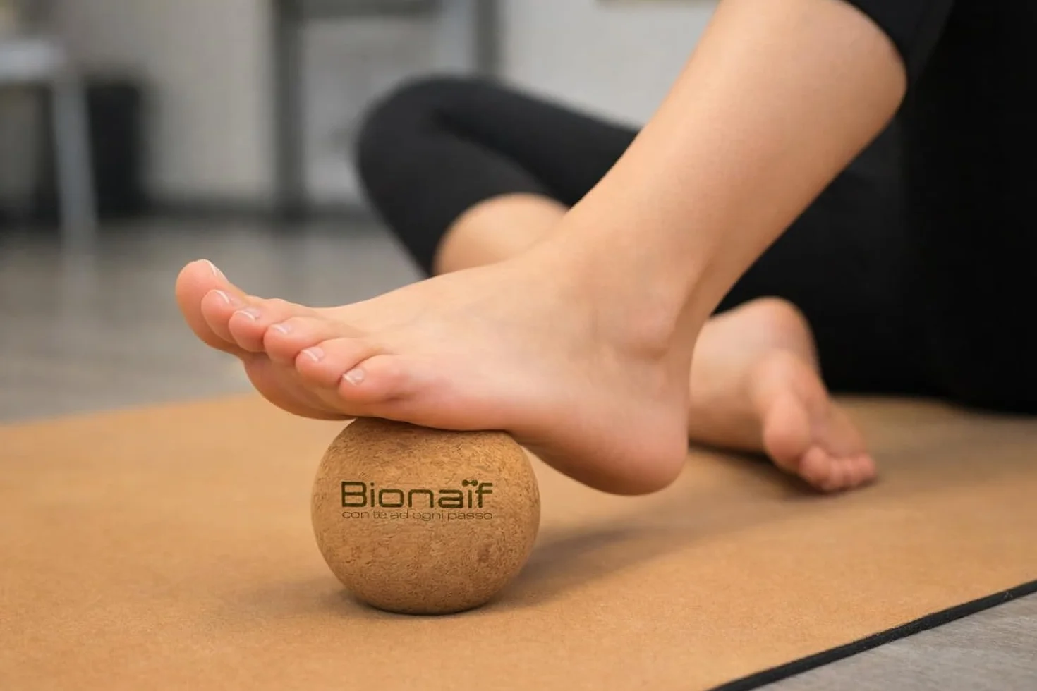 Bionaif Pallina Massaggio Piedi in Sughero Naturale per Fascite Plantare, Trigger Point e Rilascio Miofasciale. Stimola Circolazione e Riduce Tensioni