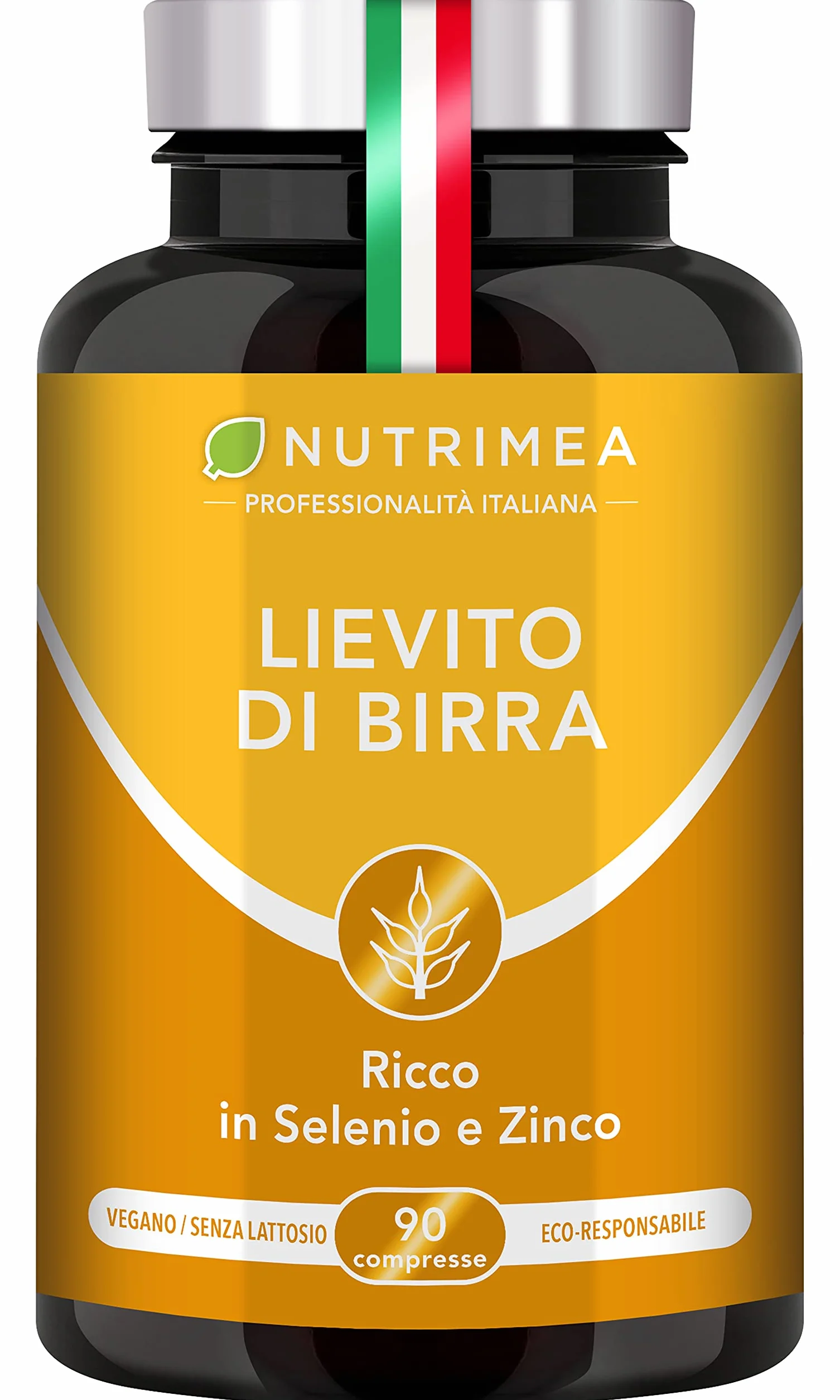 Nutrimea Lievito Di Birra 1200 Mg 90 Capsule Per Capelli Unghie Pelle Con Selenio Citrato Di Zinco