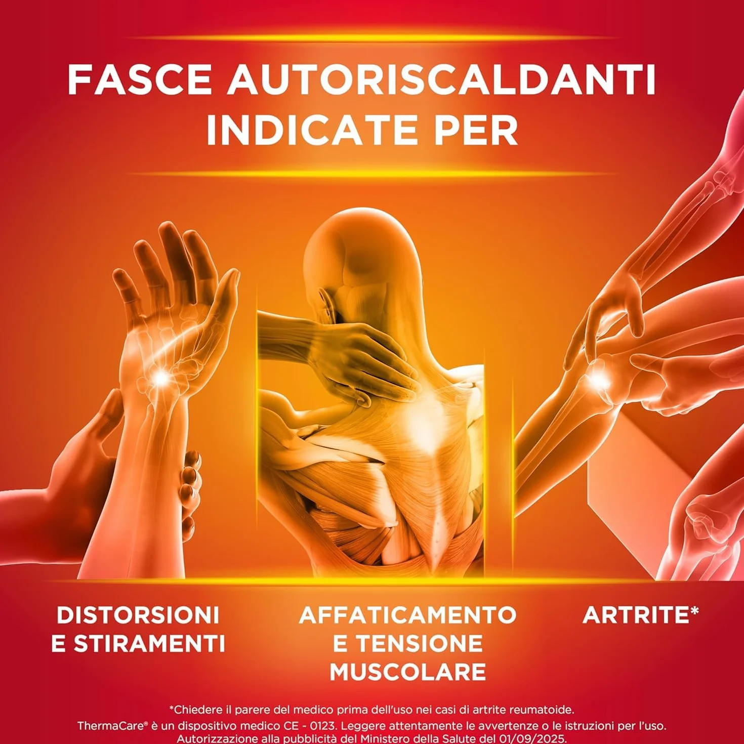 ThermaCare Sport 3 Fasce Autoriscaldanti per Dolori Muscolari Cerotti Riscaldanti 8 Ore Calore Terapeutico
