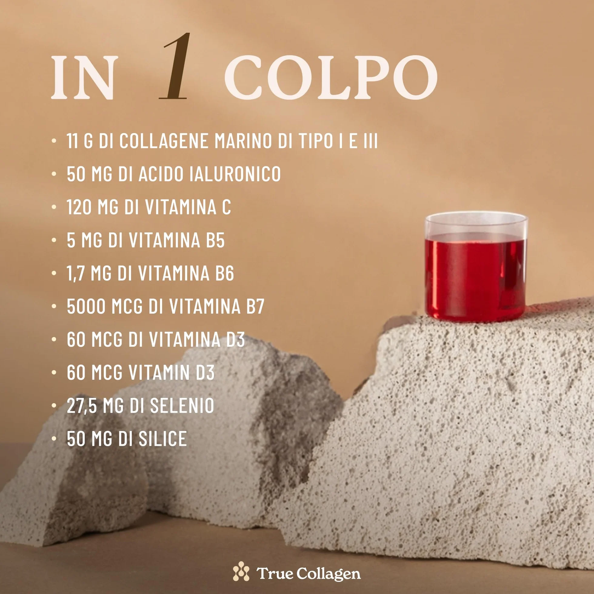 True Collagen Premium 11000mg collagene marino 500 ml collagene idrolizzato puro Tipo I e III acido ialuronico biotina capelli vitamine minerali senza zucchero