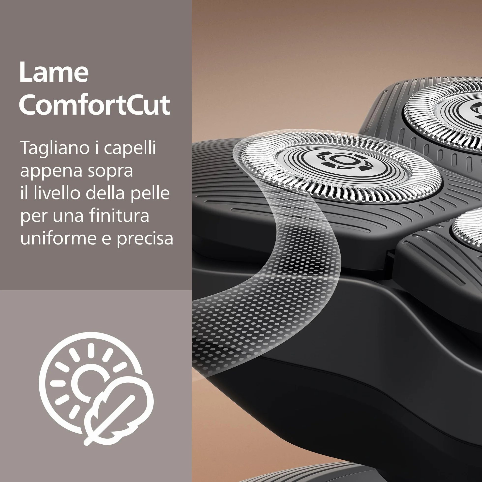 Philips Serie 5000 Rasoio uomo donna HS5980/15 testina flessibile 360° lame ComfortCut