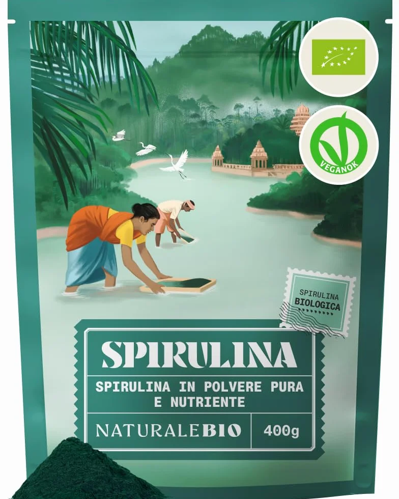 Alga Spirulina Biologica in Polvere 400g NaturaleBio Pura