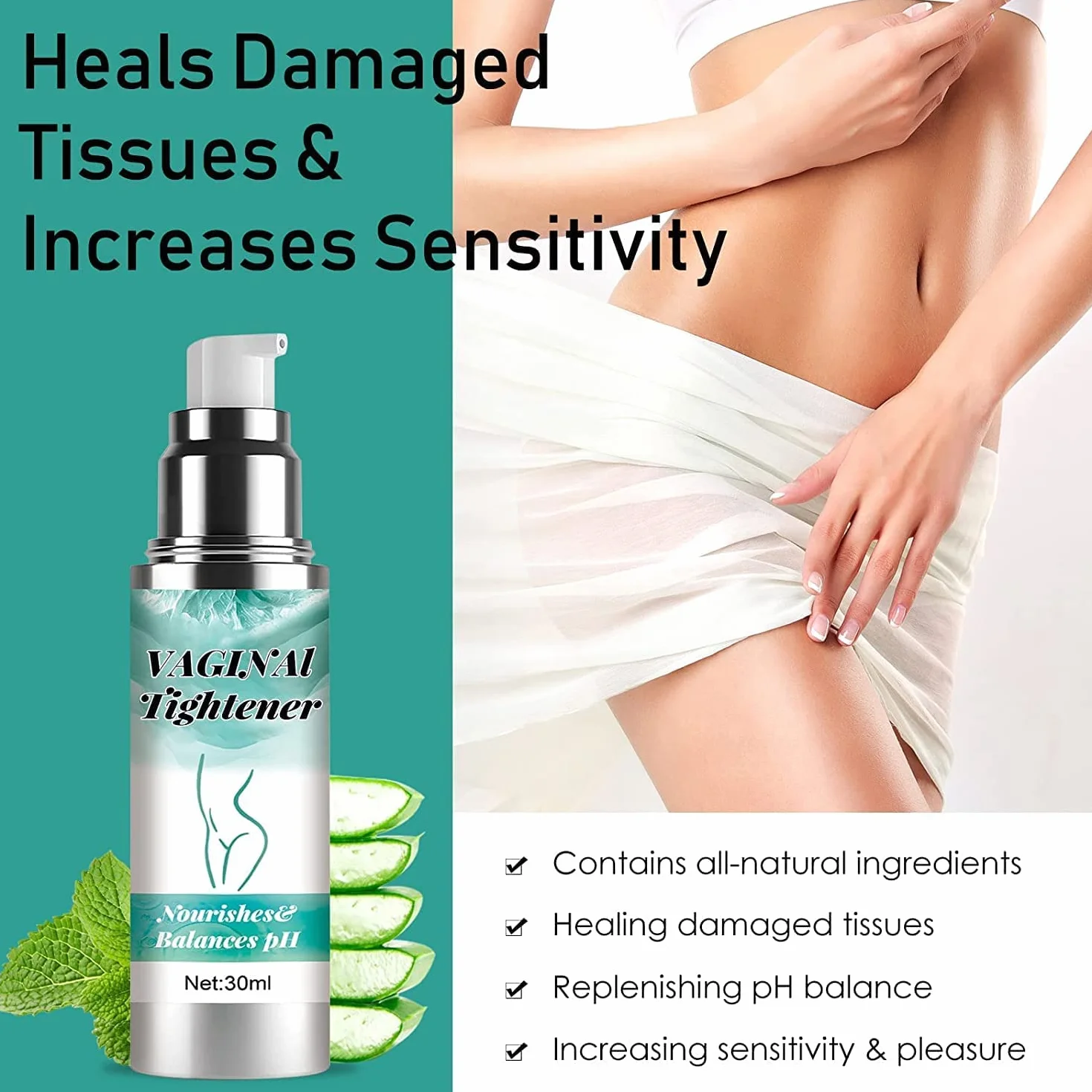 Crema di serraggio vaginiale, risultati rapidi e duraturi e migliora la salute dei prodotti di serraggio vaginiale, migliora la sensibilità intima, gel di serraggio vaginale per le donne (2 pezzi)