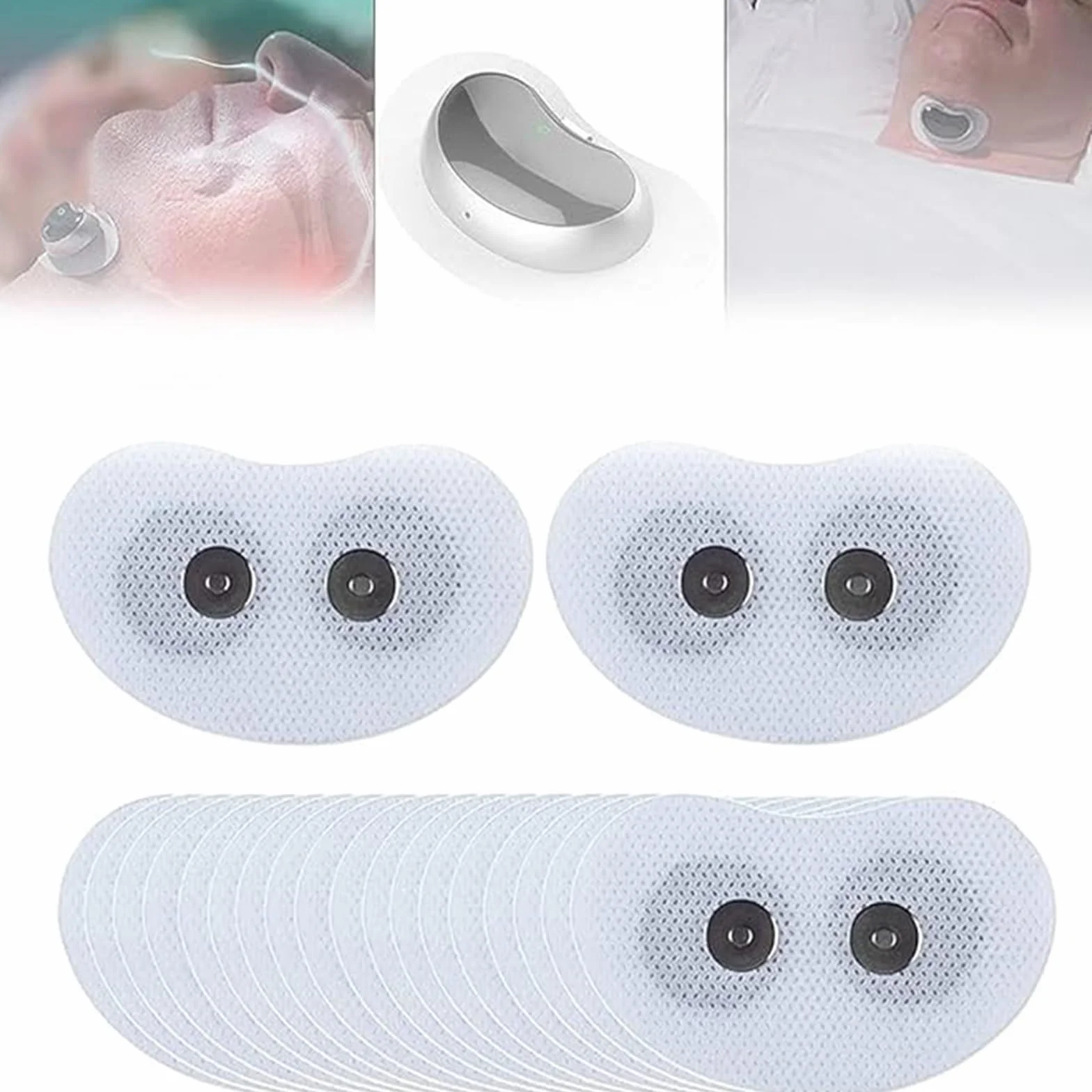 Confezione Risparmio di cerotti magnetici antirussamento monouso, cerotti di Ricambio for dispositivi antirussamento, vestibilità Universale, Forte aderenza, ipoallergenici(100PCS)
