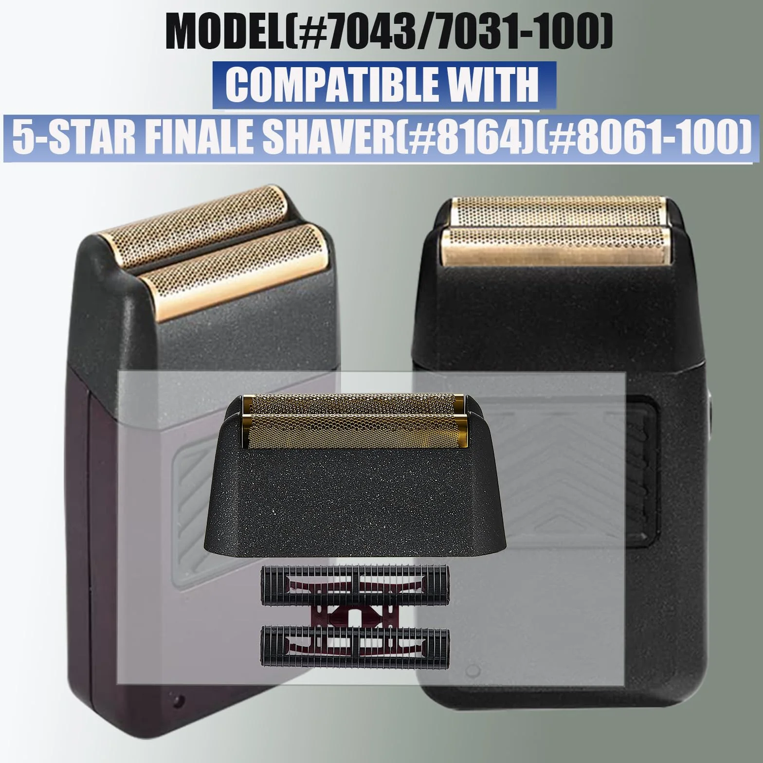 Wahl Shaver Foil 7031-100 7043-100 Super Close Shaving 2 lame di ricambio e barra di taglio professionali