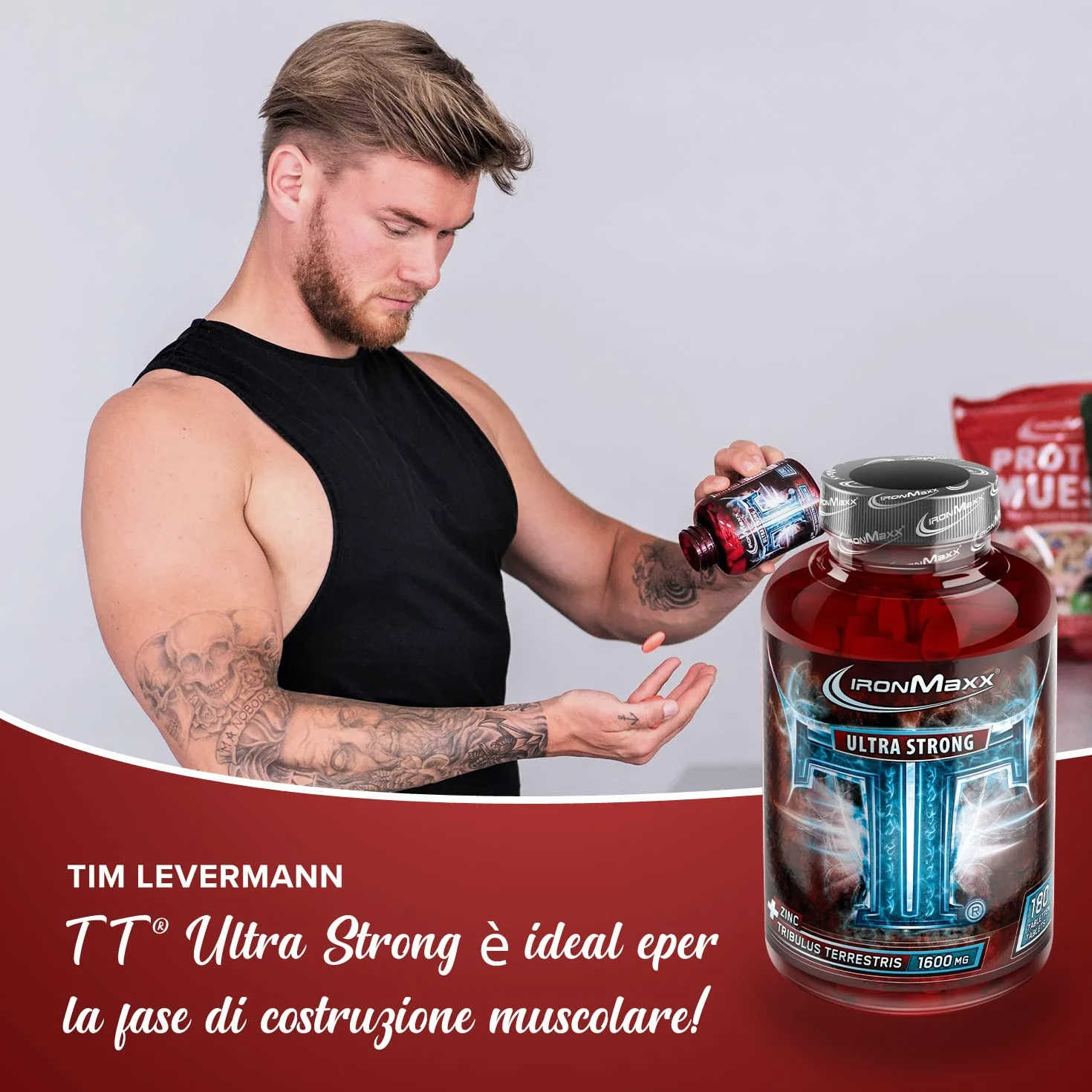 IronMaxx TT Ultra Strong Tribulus Terrestris 180 capsule 1600mg Zinco