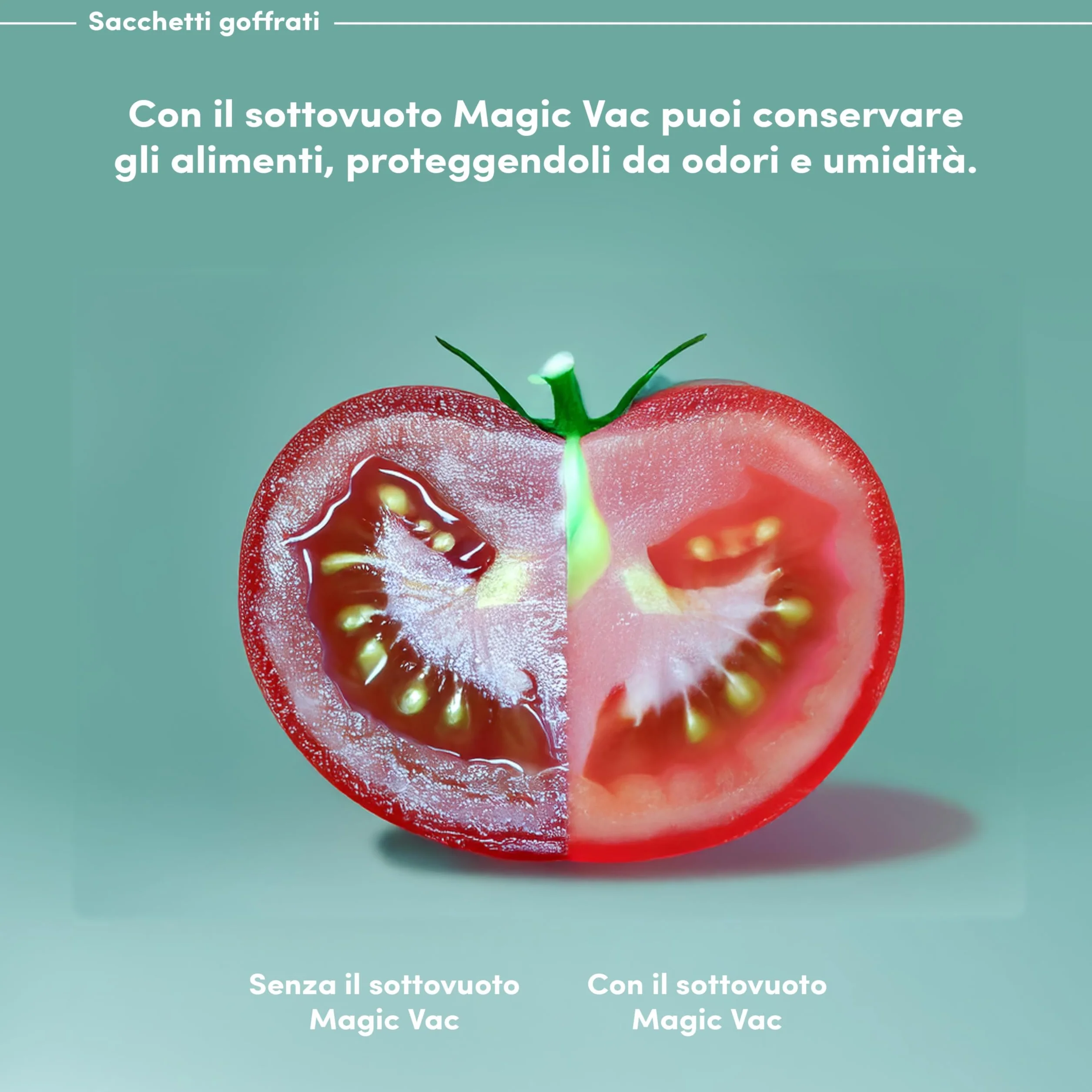 Magic Vac Sacchetti Sottovuoto 20x30 50 Pezzi, Certificati Made in Italy
