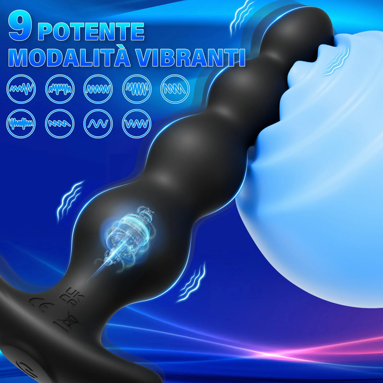 Vibratore Anale Plug sex toys -14cm prostata vibratore in silicone ricaricabile e vibratore del punto G, giocattoli sessuali Anali Uomo/donne/coppie piacere, con controllo app 9 modalità di vibrazione