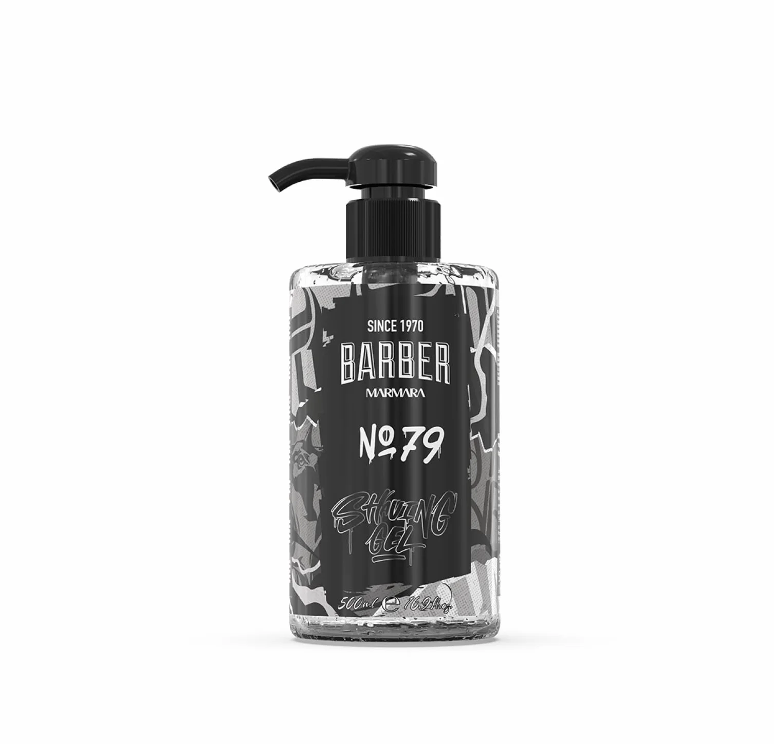 Barber Marmara Gel da Barba No. 79 Trasparente 500ml Senza Schiuma con Dispenser