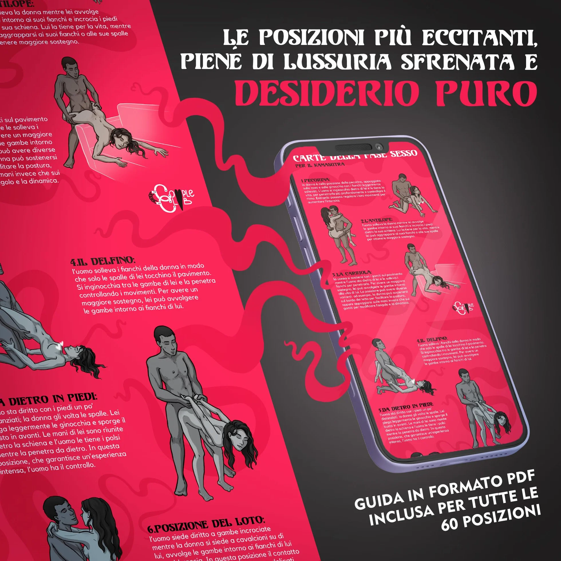 Kamasutra - Giochi Erotiici Coppie, Giochi Erotici Sessuali Hot Per Coppie, Regalo Coppia, Giochi Da Tavolo Sexy, Gioco Erotico Sessuale Hard, Carte Per Adulti Da Letto Hot, Sesso Sex Toys Intimi