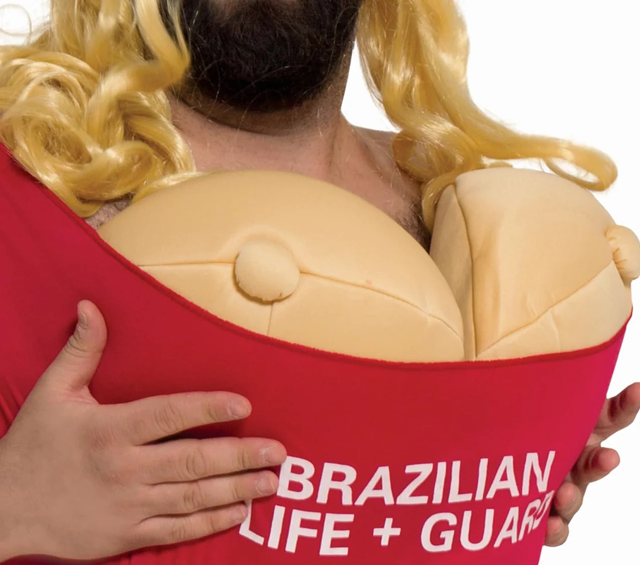 FIESTAS GUIRCA Costume da Bagnino per Uomo Tuta e Petto Rosso e Naturale