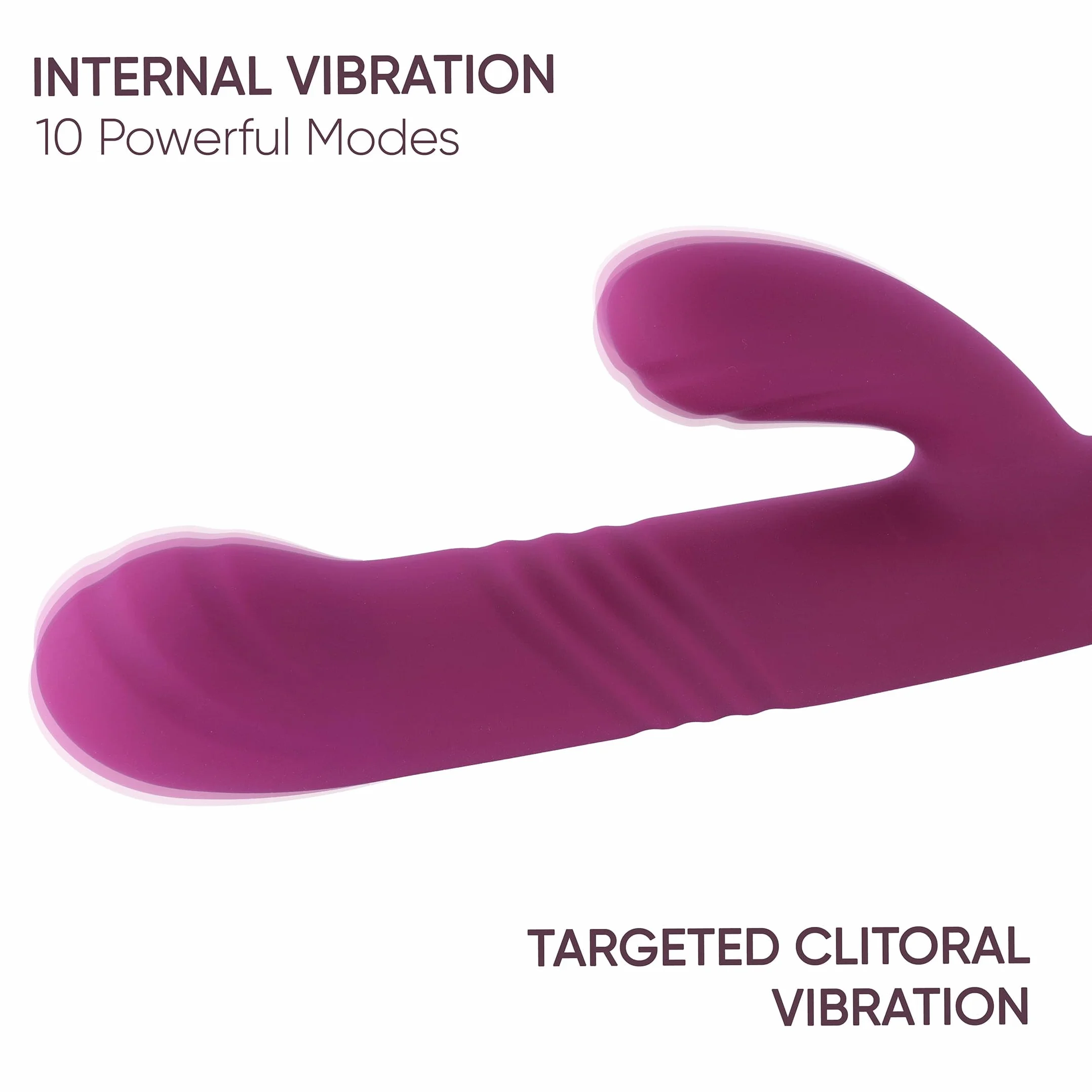SELOVE Vibratore Rabbit con Spinta – Dildo Punto G, Doppia Vibrazione