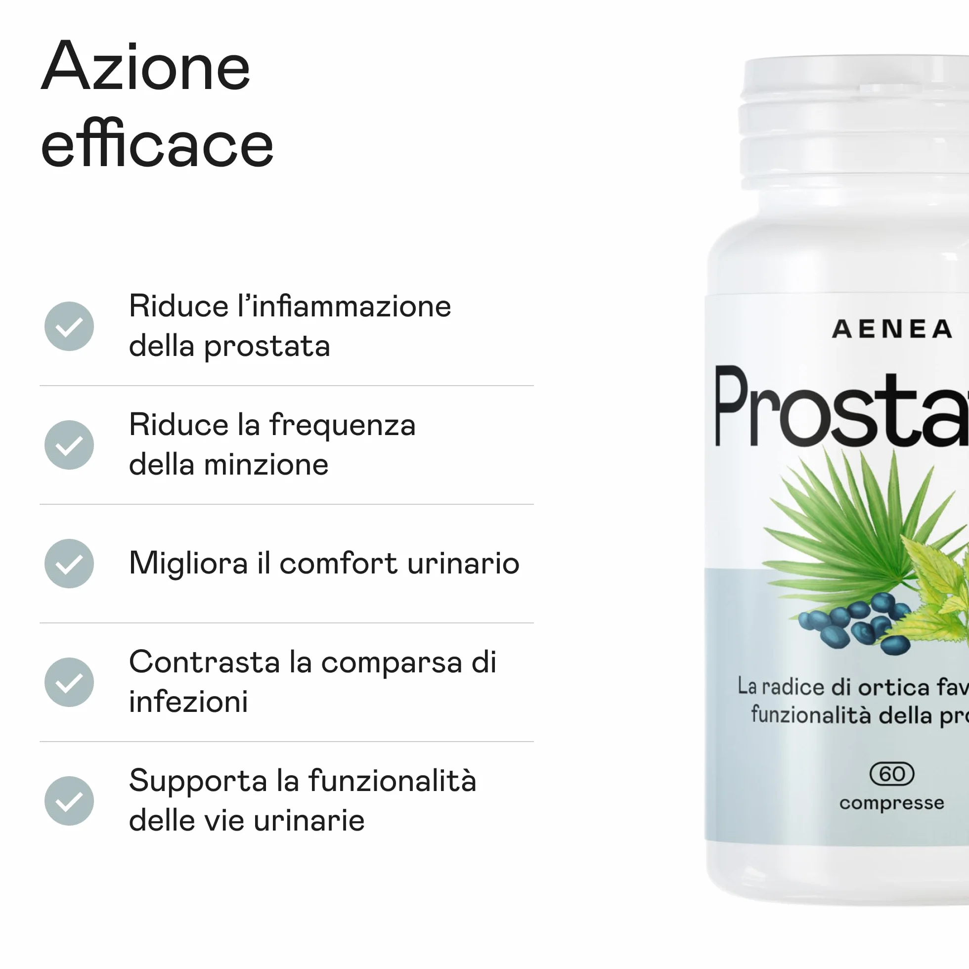 Prostaten Integratore Uomo 60cps 640mg Serenoa Repens Prostata Ortica Alto Dosaggio Benessere Vie Urinarie