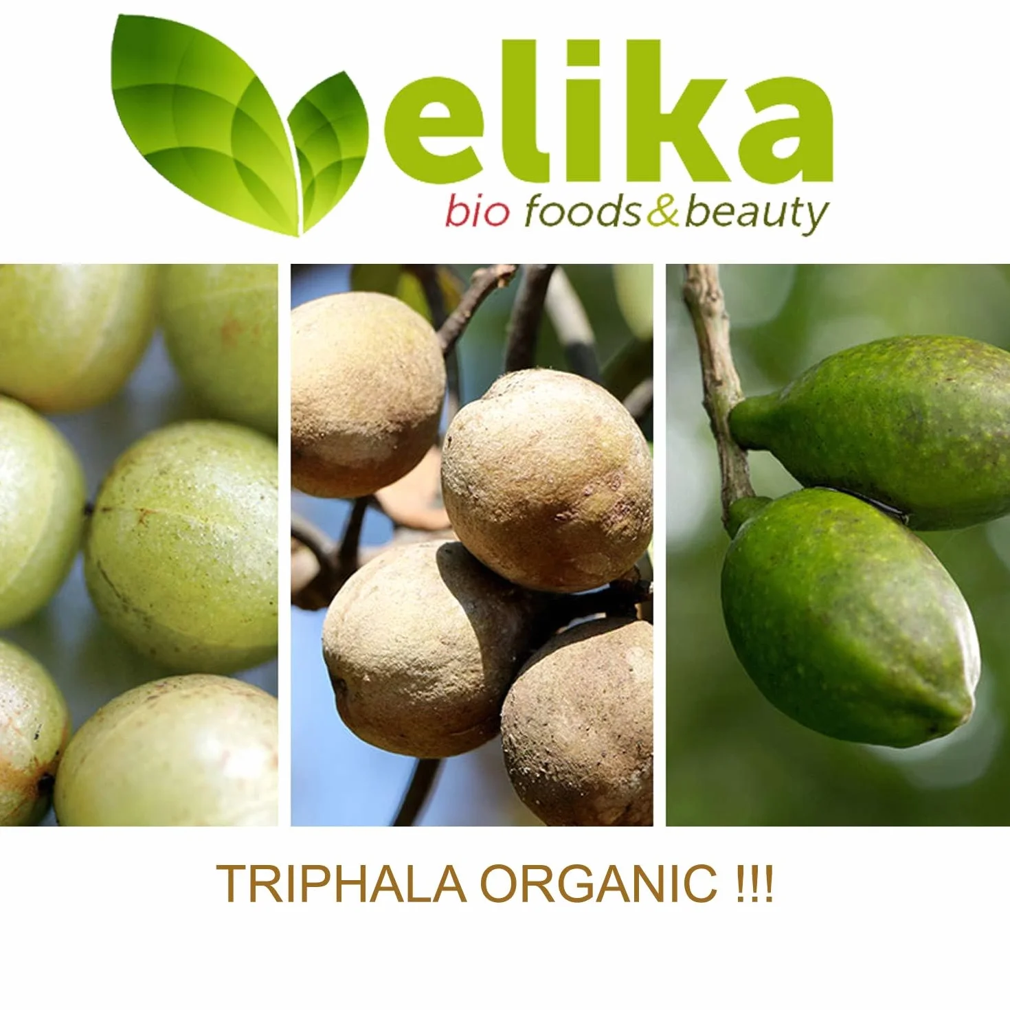 Triphala BIOLOGICO di Elikafoods®. Depurativo e disintossicante naturale. Integratore naturale per la pulizia del colon. Compresse naturali per la stitichezza intestinale - 120 compresse da 500 mg.