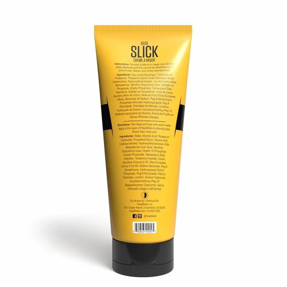 HeadBlade - Crema da barba al mentolato HeadSlick, da usare ovunque tu sia la rasatura - 8 fl oz