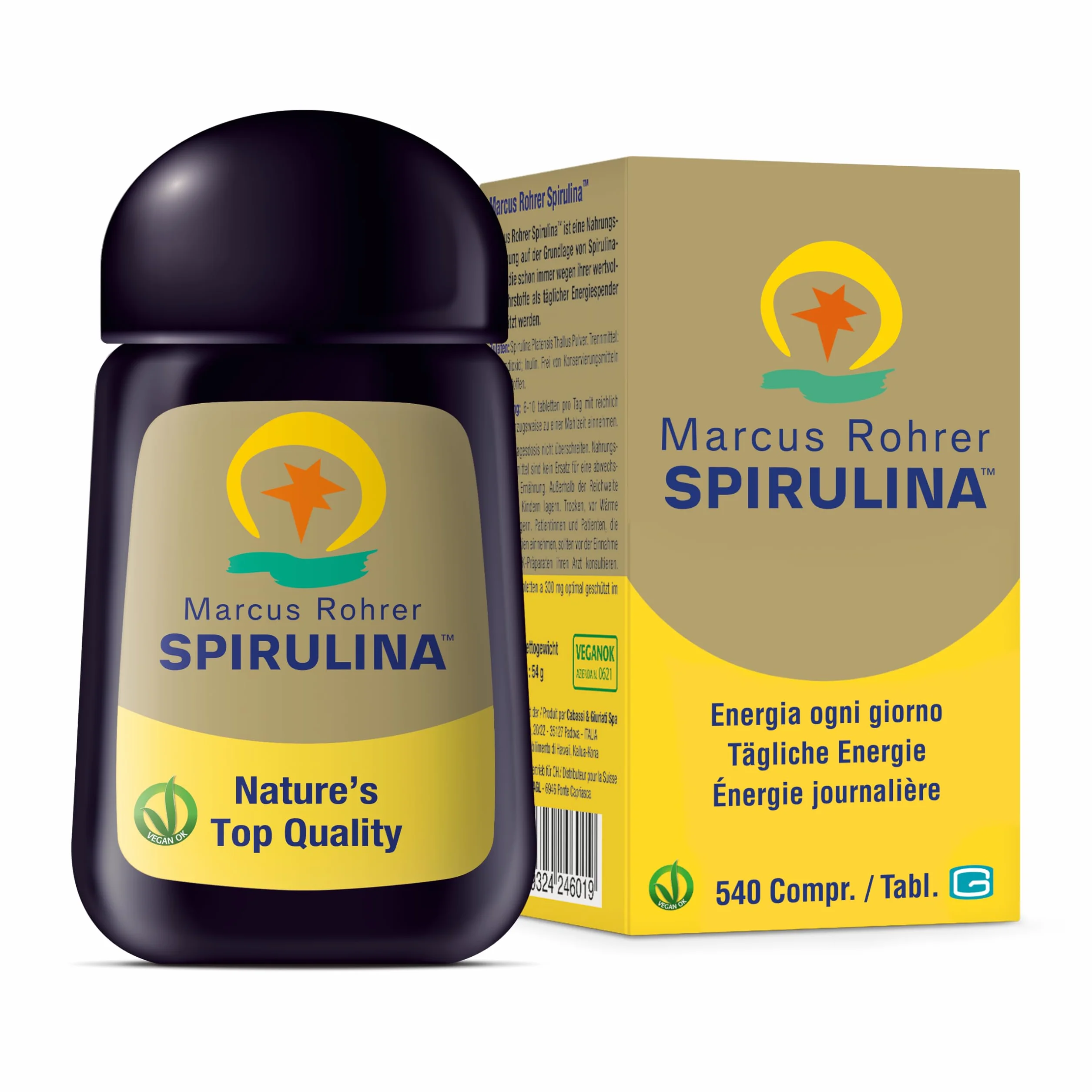 MARCUS ROHRER SPIRULINA delle Hawaii 540 Compresse Integratore Alimentare Naturale