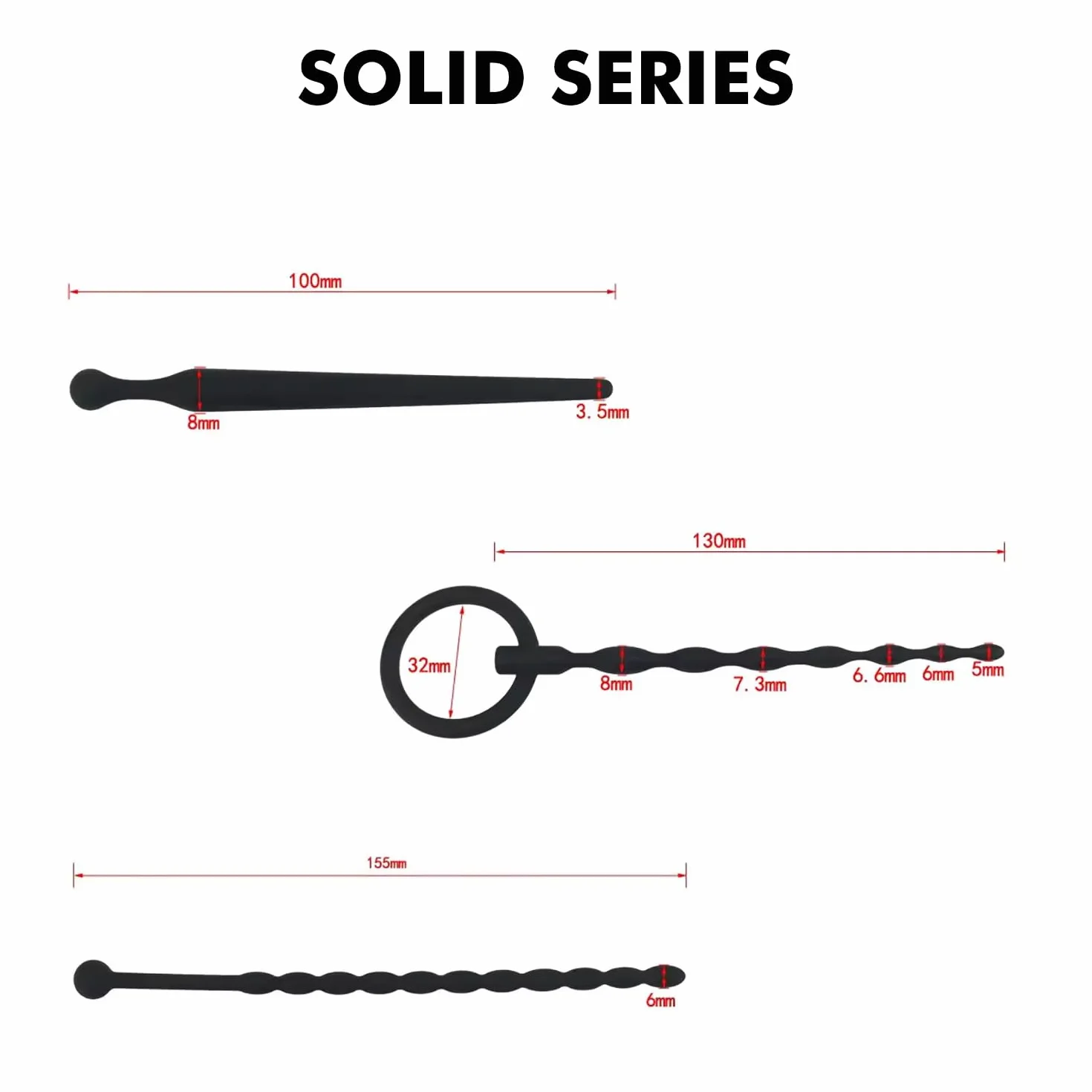 Maschio Silicone Penis Rod Ostruzione Uretrale Cock Espansione Spina Stimolazione Giocattolo Sessuale 8 Pezzi