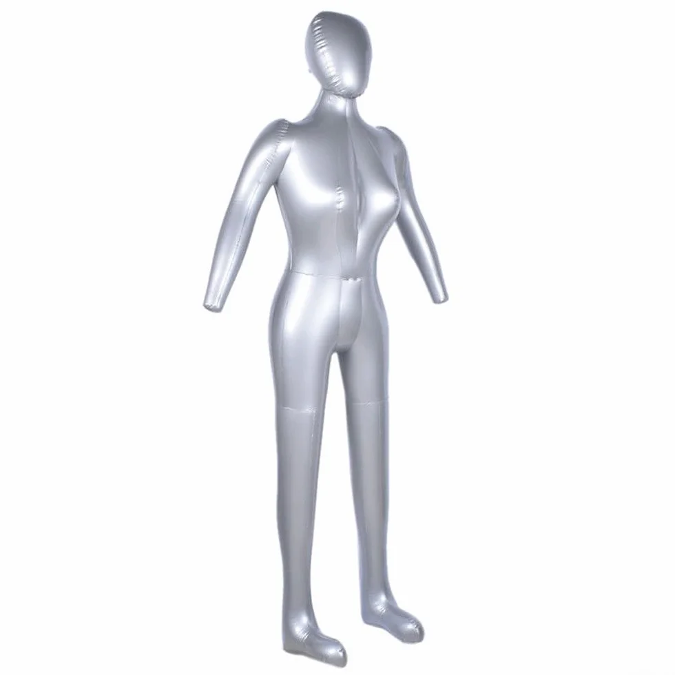 Bambola gonfiabile da donna, 165 cm, appendiabiti in PVC con silhouette realistica, per vetrine e presentazione di moda al dettaglio