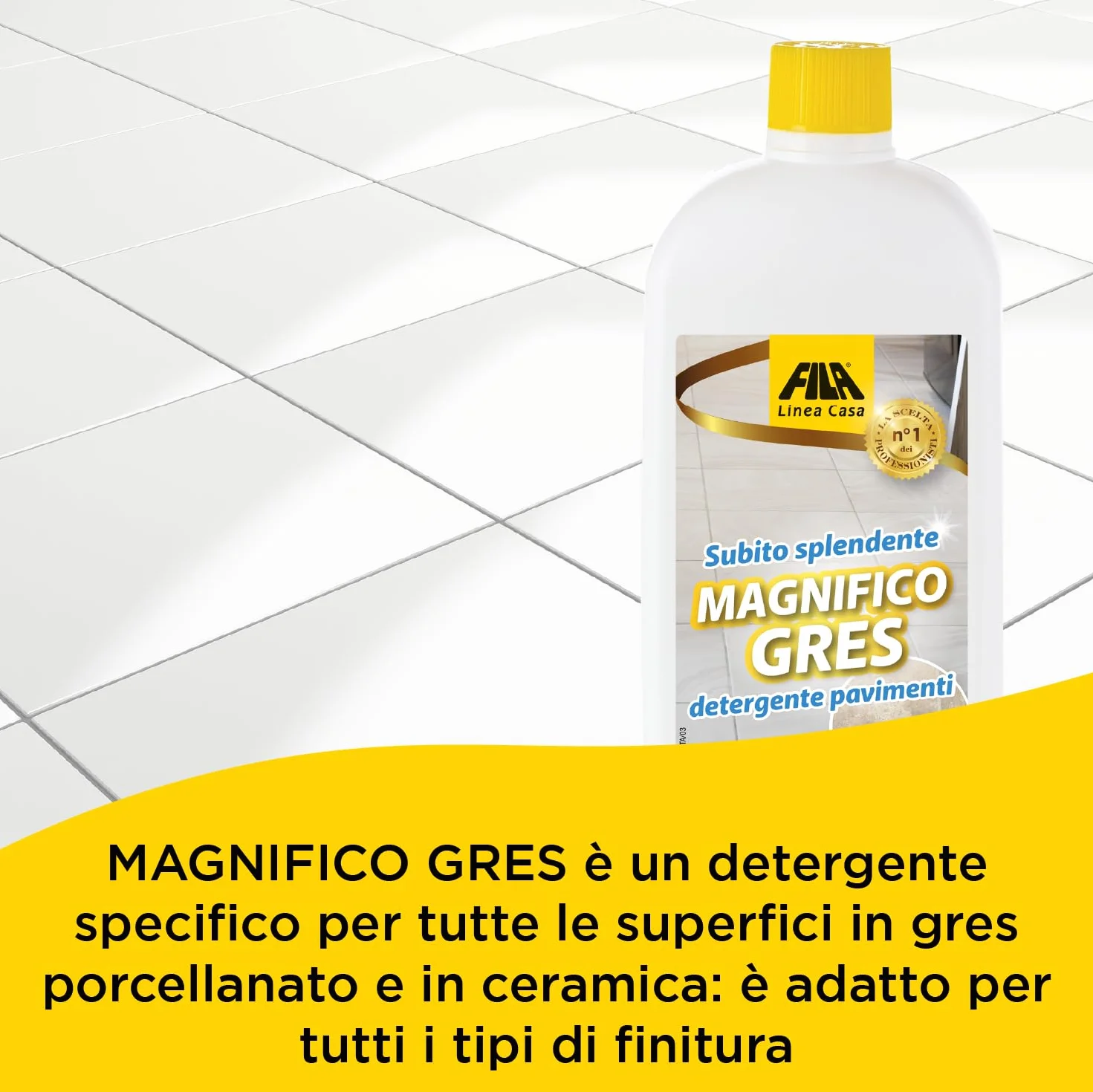 MAGNIFICO GRES Detergente Pavimento Gres Porcellanato Effetto Legno 1L