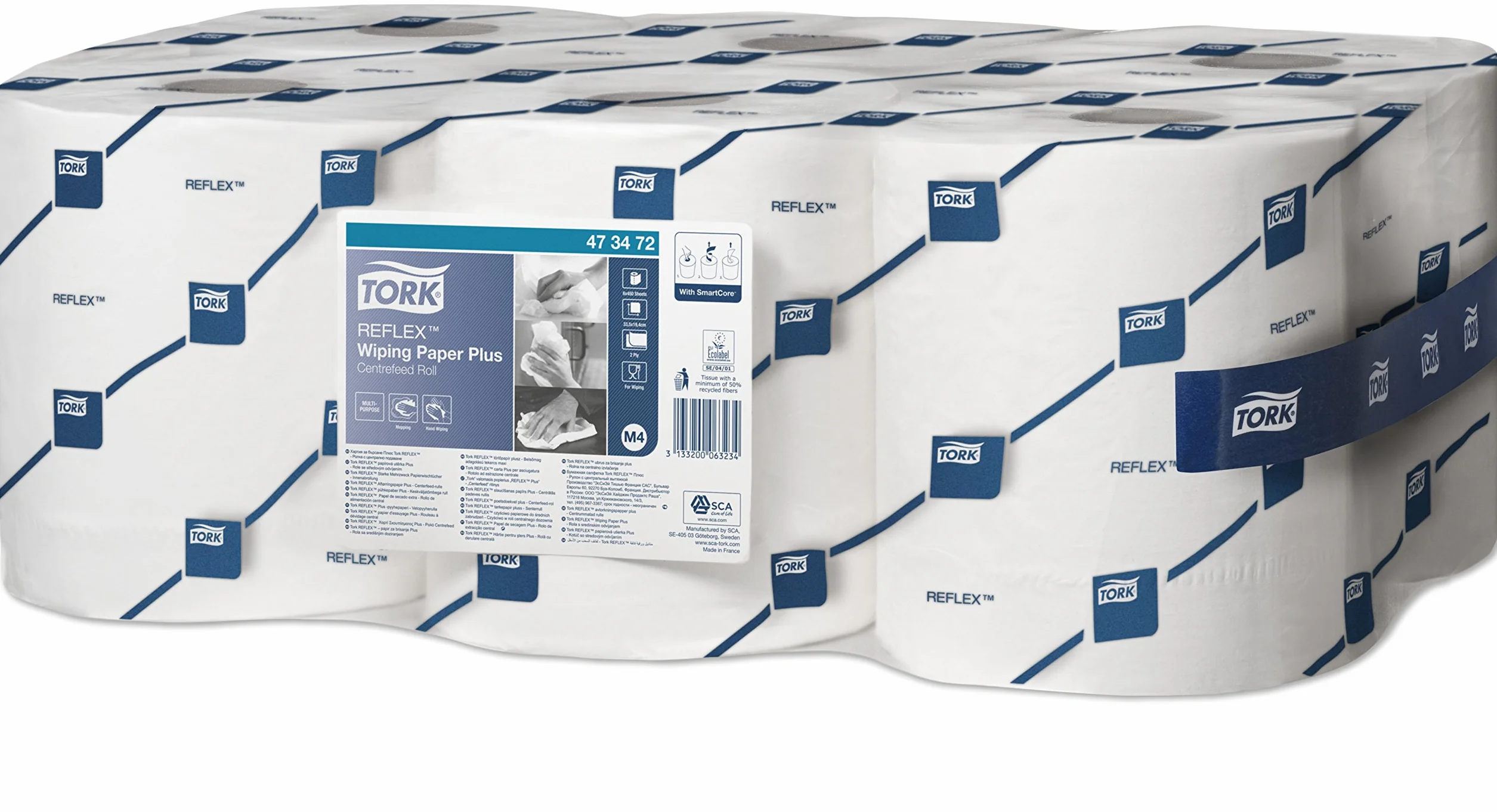 Tork Reflex Carta Plus Advanced Asciugamani 2 Veli 6 Rotoli 150,8 m Bianco Compatibile M4
