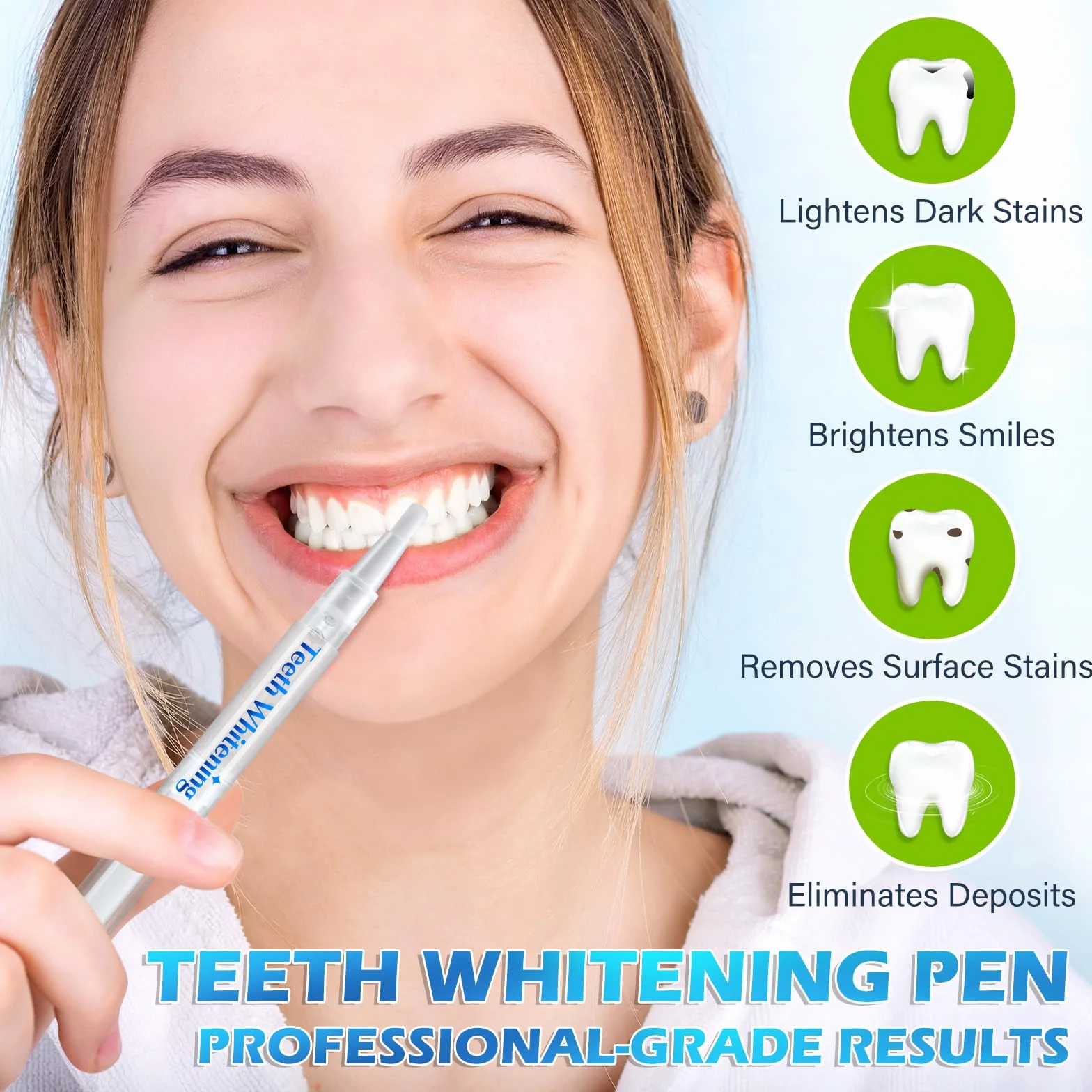 Penna Sbiancante Dei Denti 4-Pack, Gel Sbiancante Dei Denti - Veloce, Delicato, Sicuro Per Smalto, Naturale