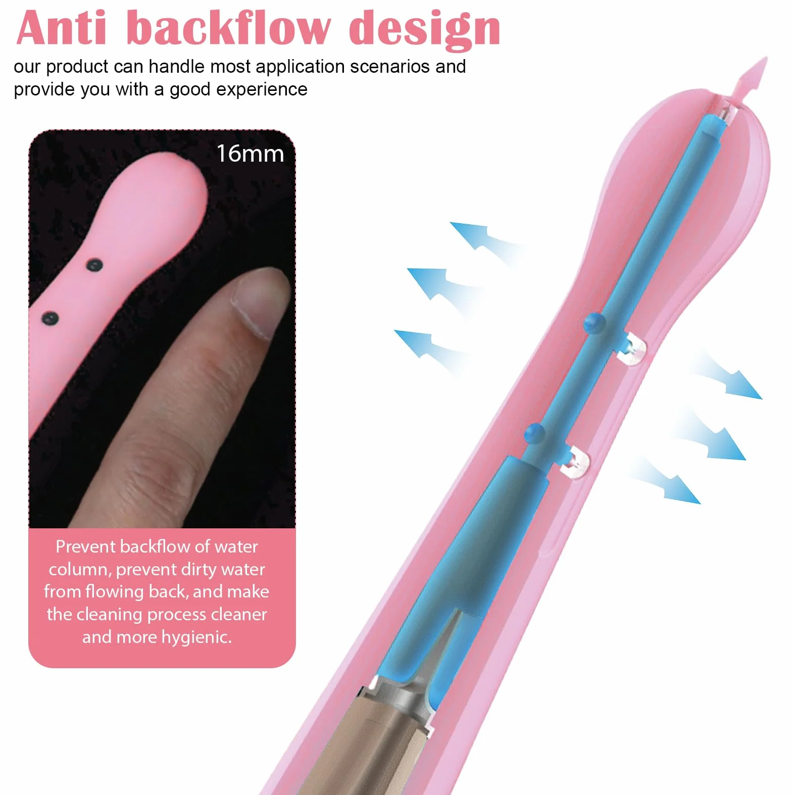 Wyety Irrigatore per Doccia Anale e Vaginale, Clistere Enema, Doccia Intima Rosa