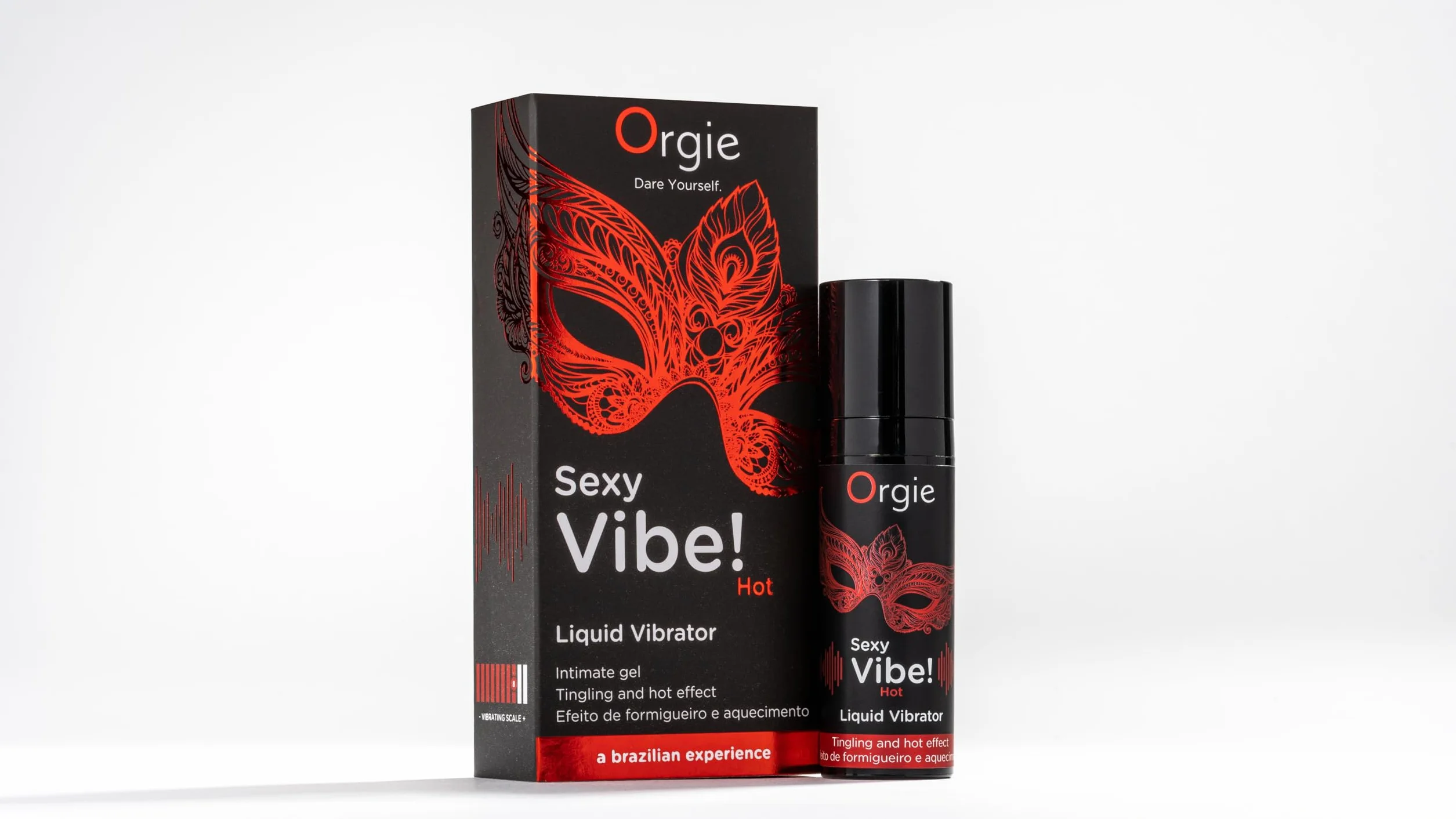 Orgie Sexy Vibe Hot Kissable Arousal Gel - Effetto formicolio e riscaldamento al gusto di fragola - 15 ml