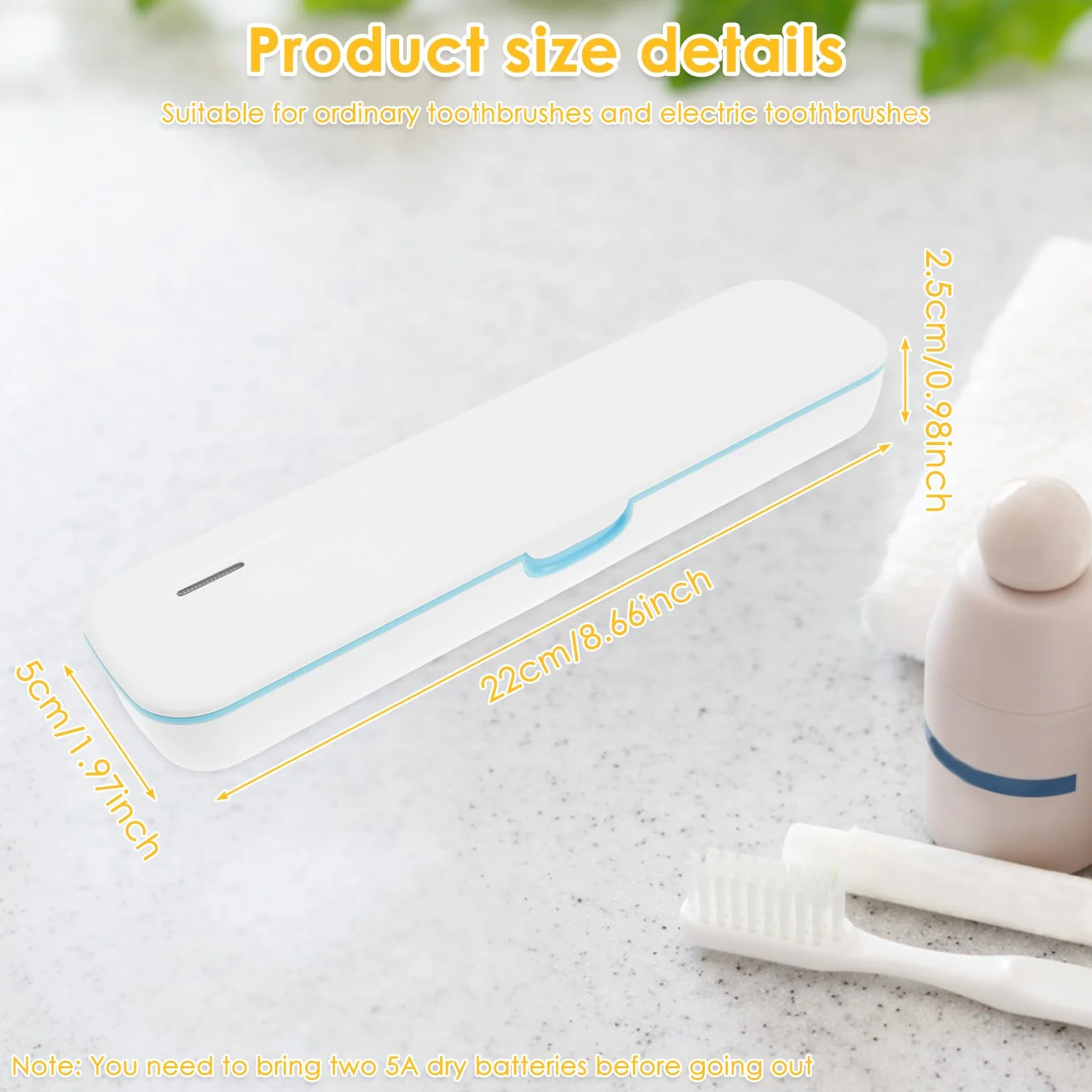 Portaspazzolino UV, disinfettante e sterilizzatore per famiglia/viaggi, regalo di compleanno per uomini