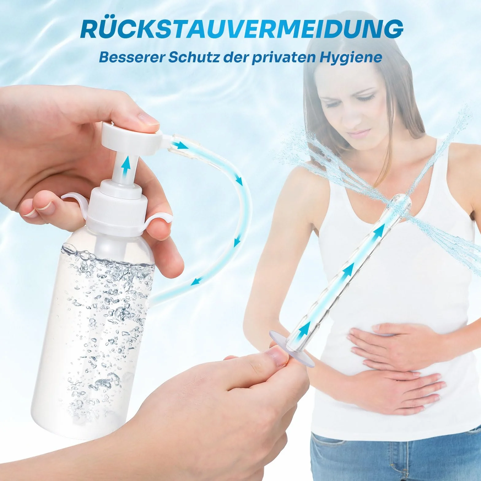 Sistema di pulizia vaginale riutilizzabile 300 ml doccia anale clistere set