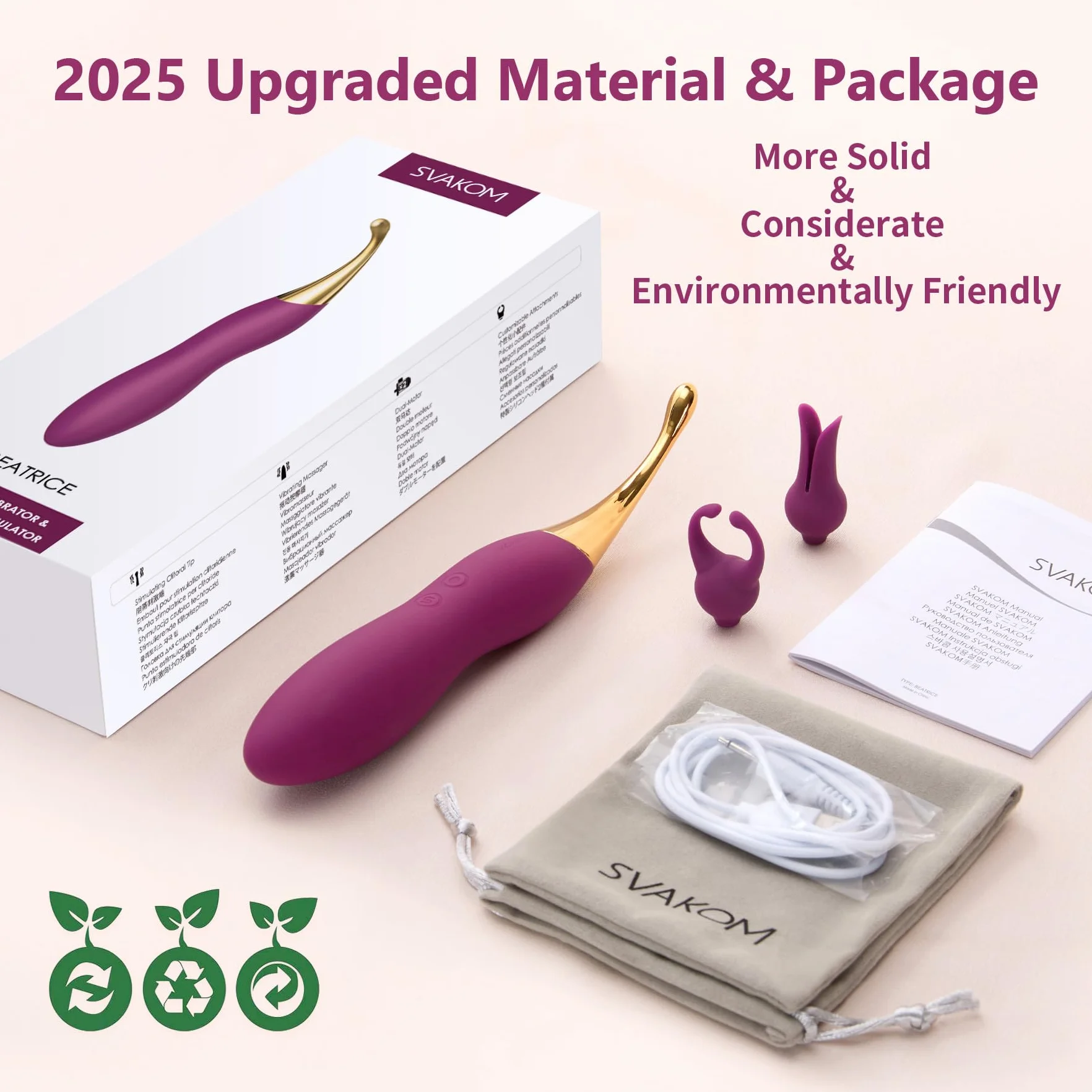 SVAKOM Vibratore ad alta frequenza per donne, dildo vibratore, giocattolo sessuale per donne coppie, 10 modalità di vibrazione e 2 teste vibratore, set di vibratori per donne stimolatore clitoride