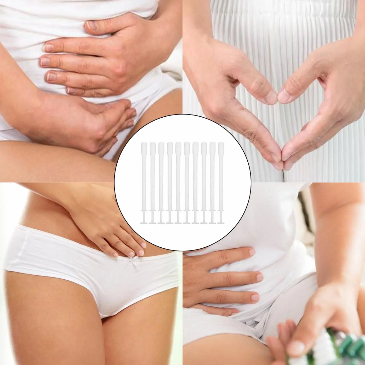 Applicatori Suppositivi Vaginali Usa E Getta, 10 Pz Applicatori Vaginali Usa e Getta, Applicatori Vaginali Monouso, Applicatore Di Lubrificante Siringa Tubo Lubrificante Sparatutto per Donne Femminile