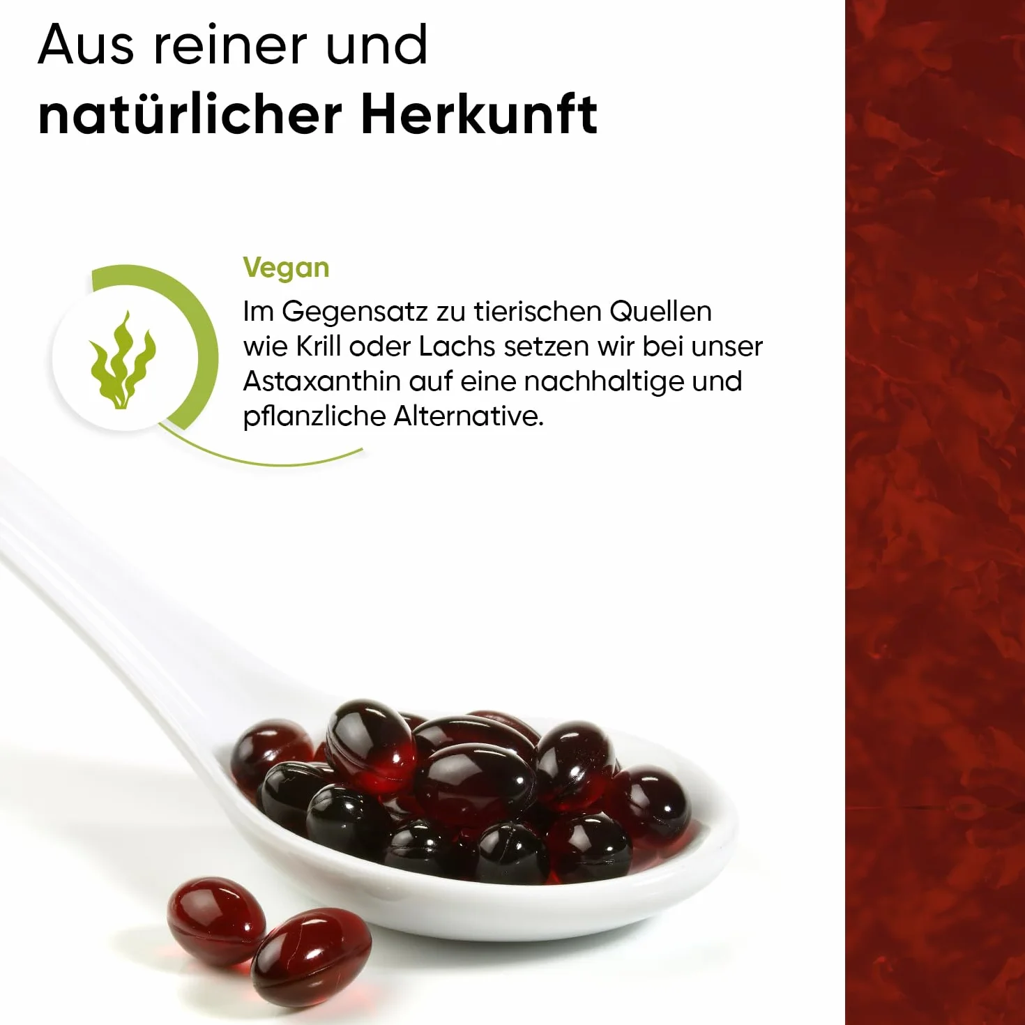 Astaxantina 8 mg 200 capsule vegetali vegane con vitamina E, Haematococcus Pluvialis