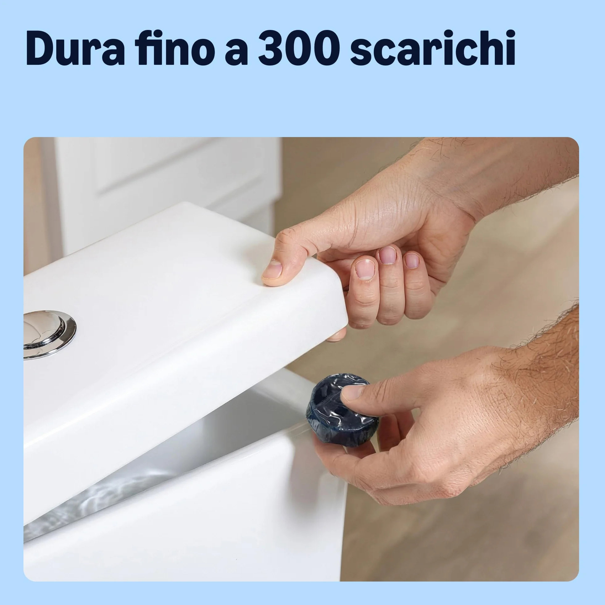 Blocco per cassetta WC, 1 pezzo, blu