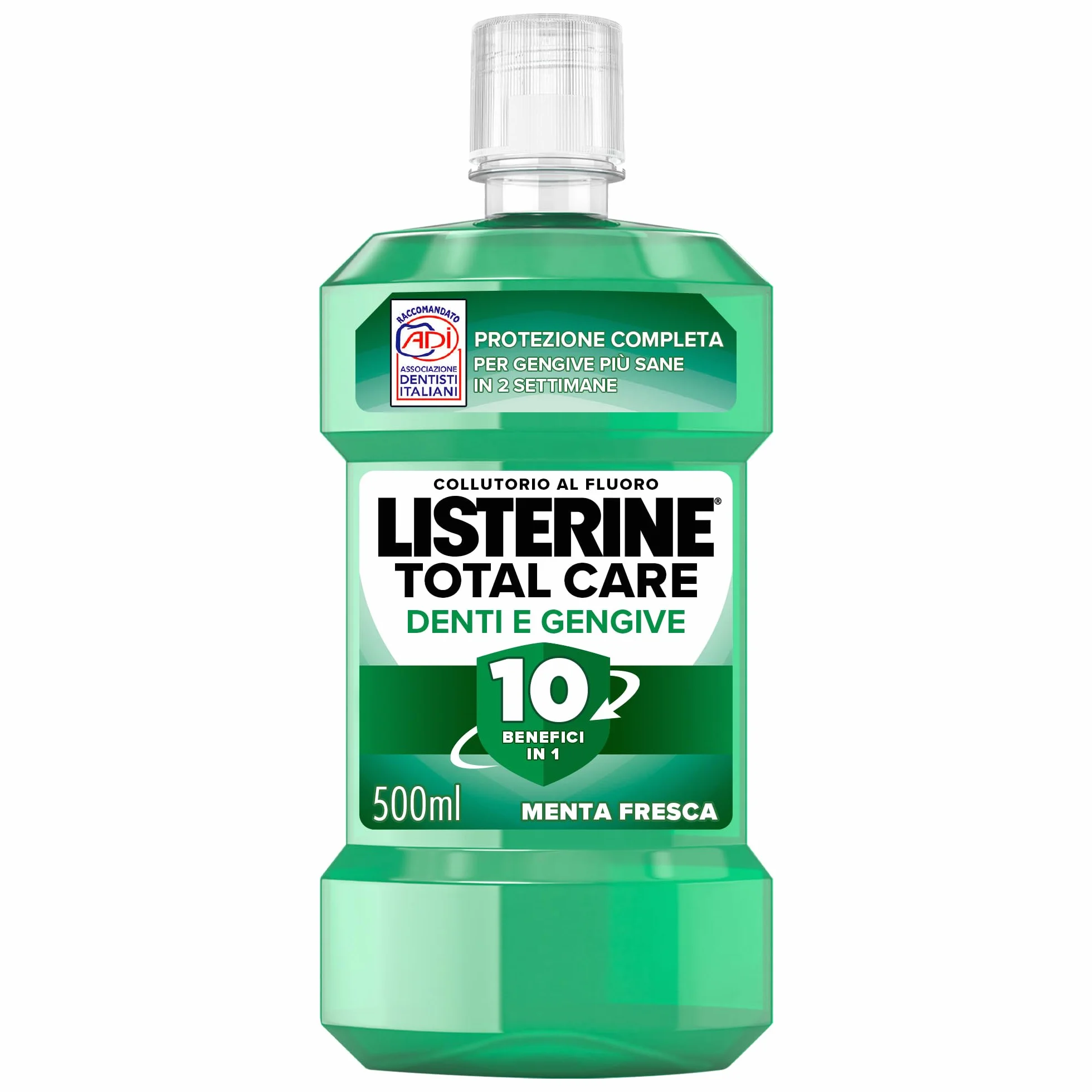 LISTERINE Total Care Denti e Gengive Collutorio al Fluoro Menta Fresca 500 ml