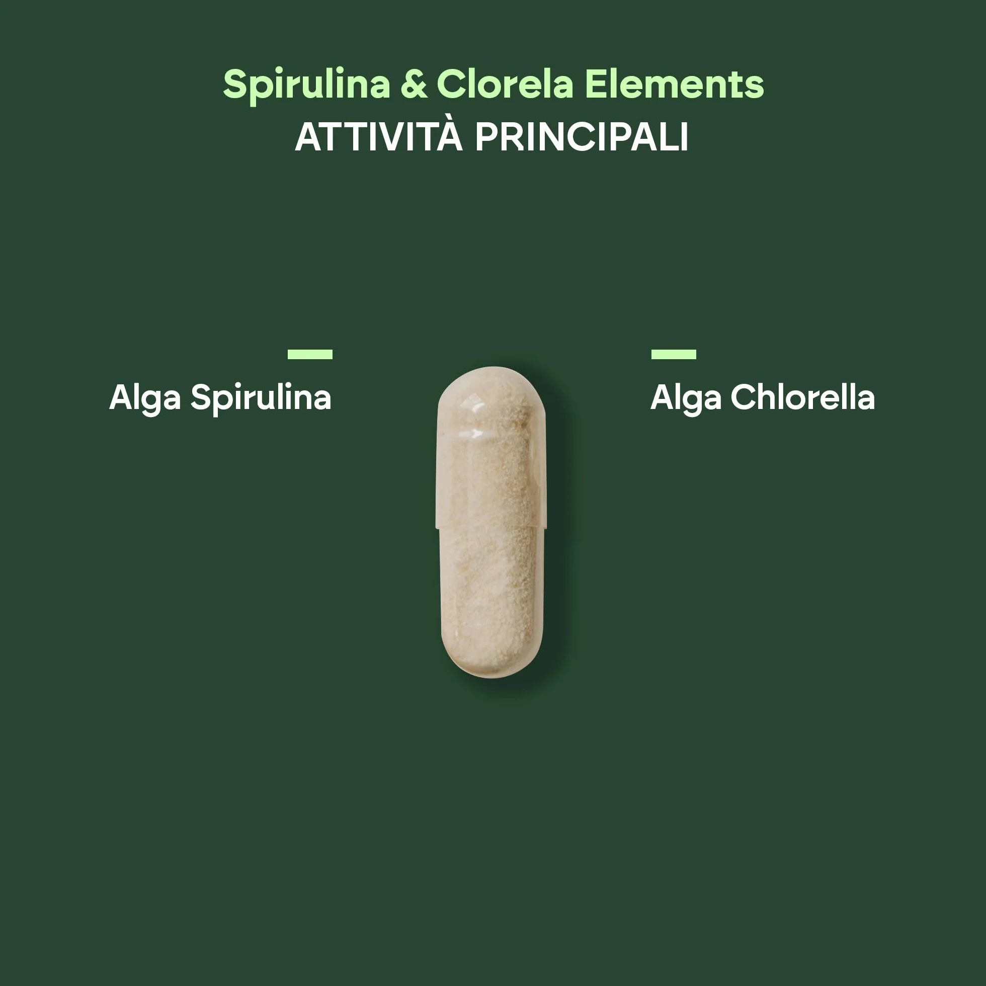 Nutralie Spirulina e Clorella 1800mg 180 Capsule Vegano