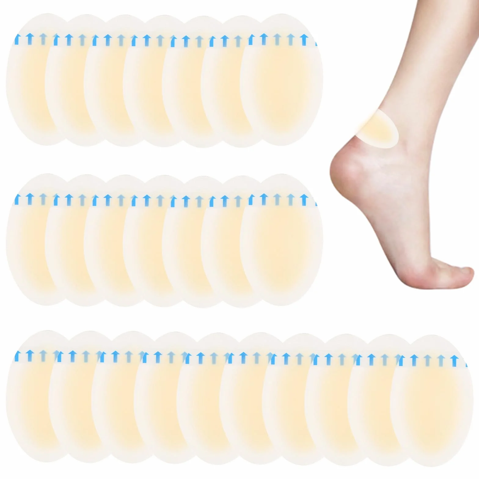 Cerotti per Vesciche Piedi, 24 Pezzi Cerotti Vesciche Talloni, Anti Vesciche per Scarpe Gel, Invisibilità Anti Vesciche Piedi, Adatto per Prevenzione Delle Vesciche del Piede Anti-Frizione del Tallone