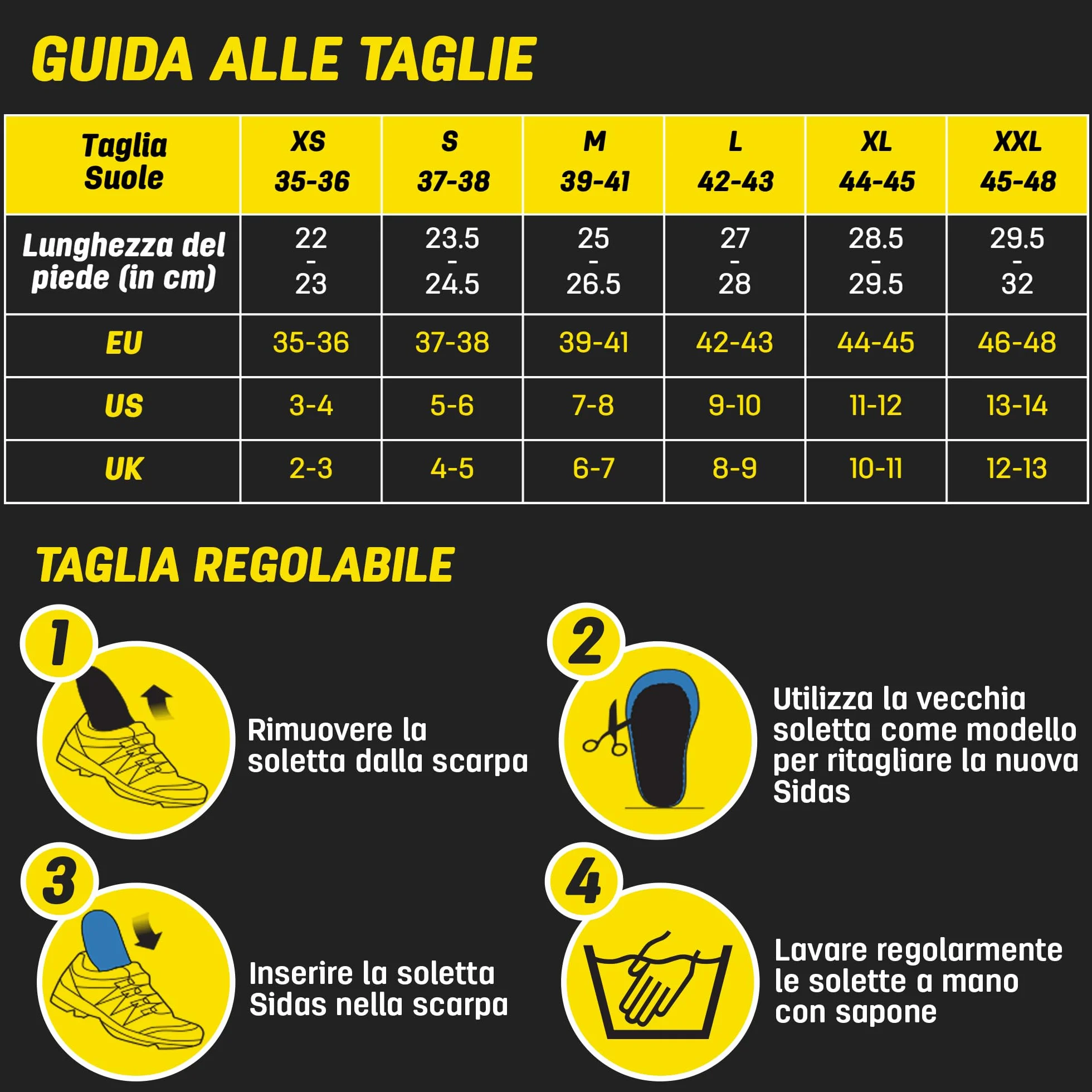 Sidas Gel Slim Solette in Gel Ammortizzanti e Antibatteriche per Camminare o Lavorare Comfort Traspirabilità