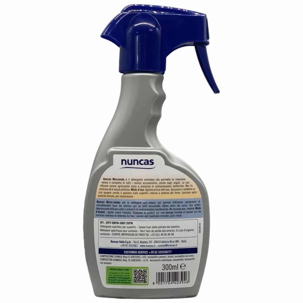 Detergente Antiodore per Microonde, Specifico per Pulire, Igienizzare e Deodorare in Pochi Minuti il Forno, 300ml (3 Unità)