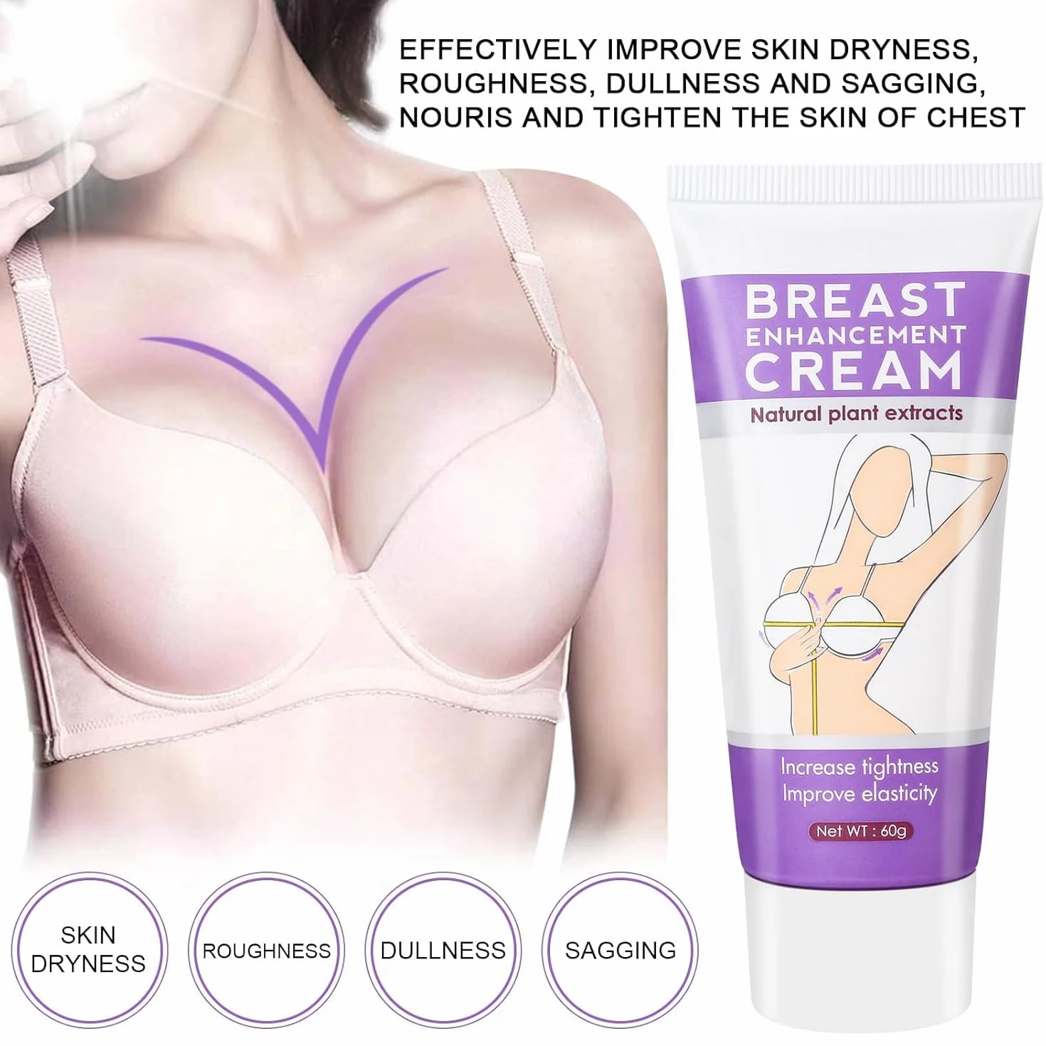 Crema tonificante per aumentare il seno 60 g 2 pezzi
