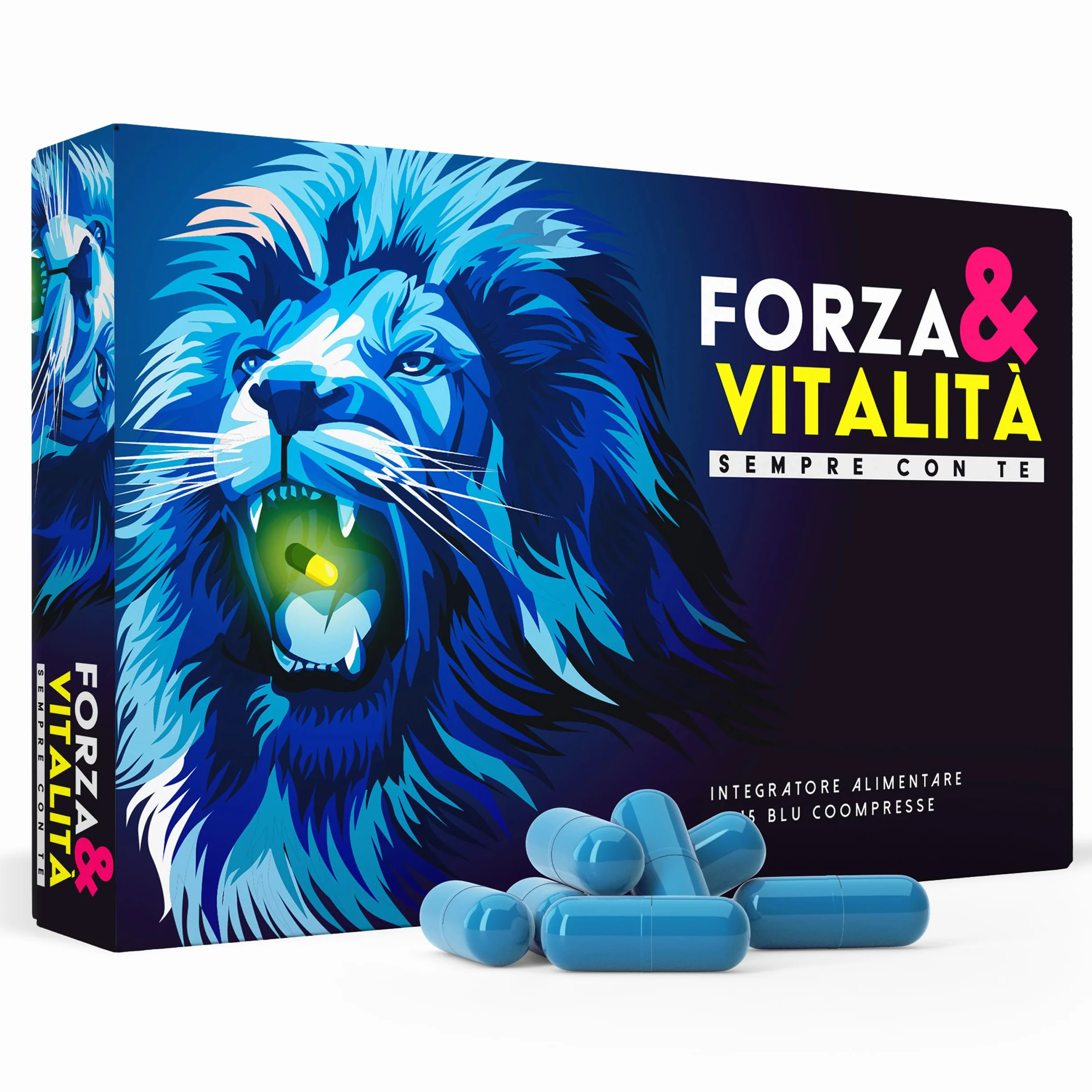 BALANCE NUTRITION BLUELION 15 Blue Pills Integratore per uomo Forza, energia, resistenza